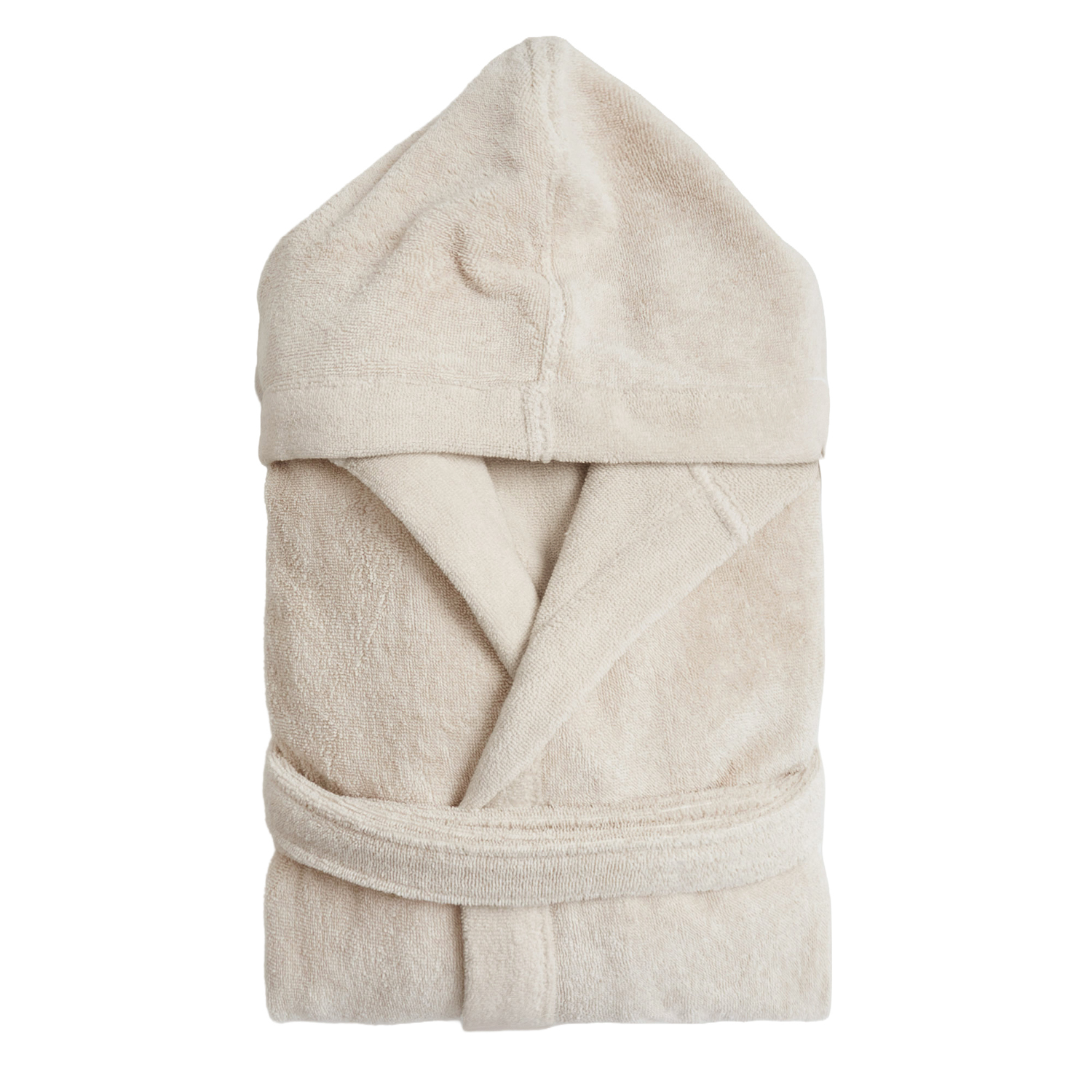 Accappatoio Essence S con cappuccio beige Biancoperla