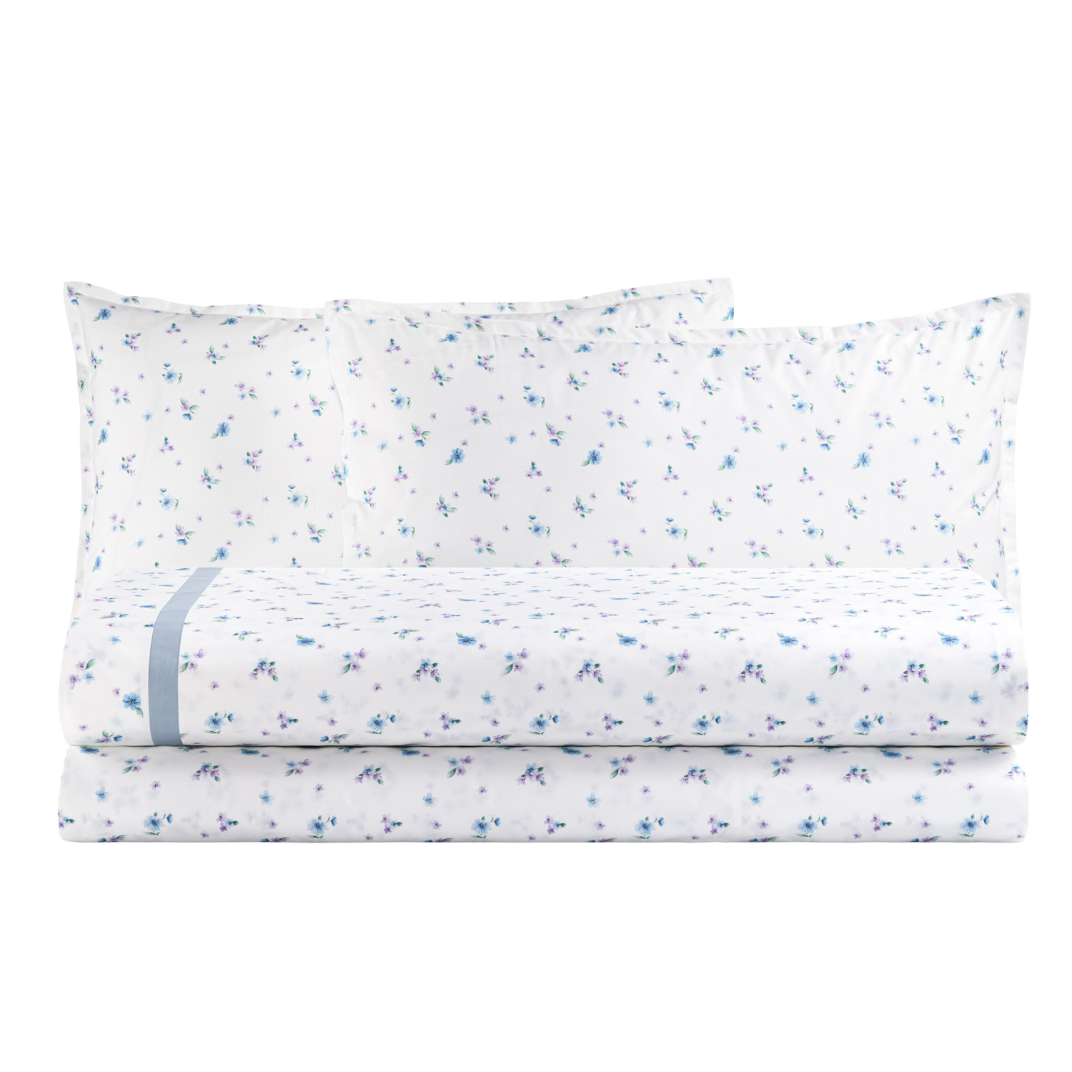 Completo letto matrimoniale Gelsomino sion in cotone Biancoperla