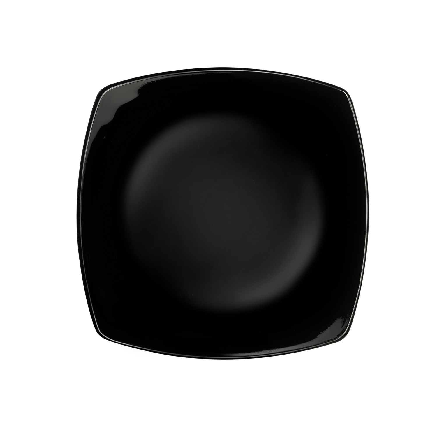 Piatto frutta 20x20 cm vetro opalino nero Eclissi Bormioli