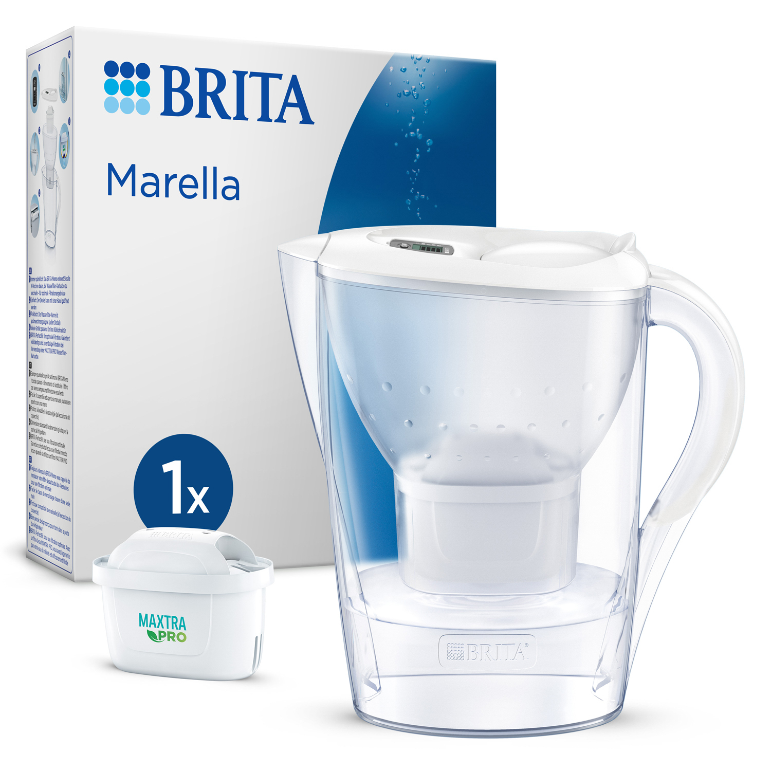 Caraffa filtrante 2,4 L Marella Brita con filtro Maxtra Pro All in 1