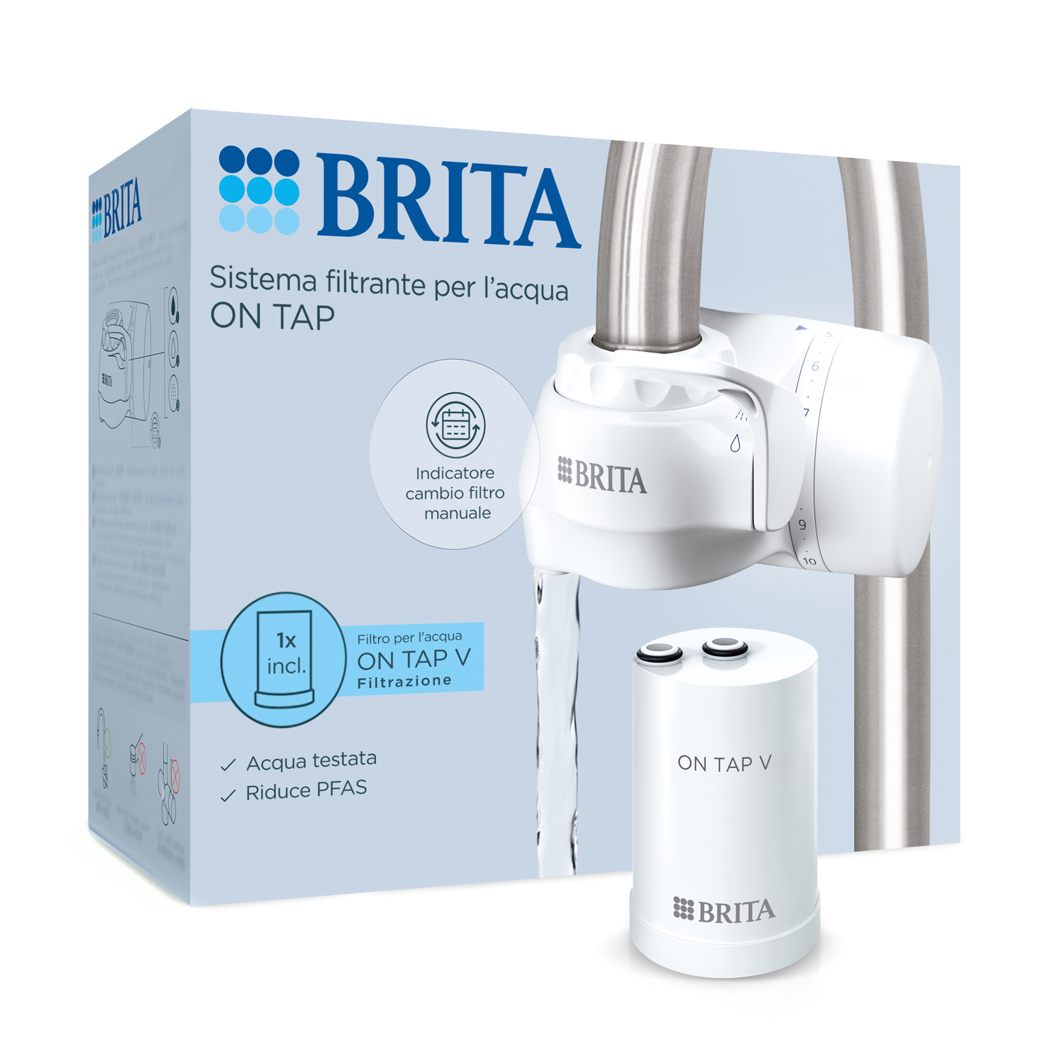 Sistema filtrante acqua per rubinetto Brita On Tap V