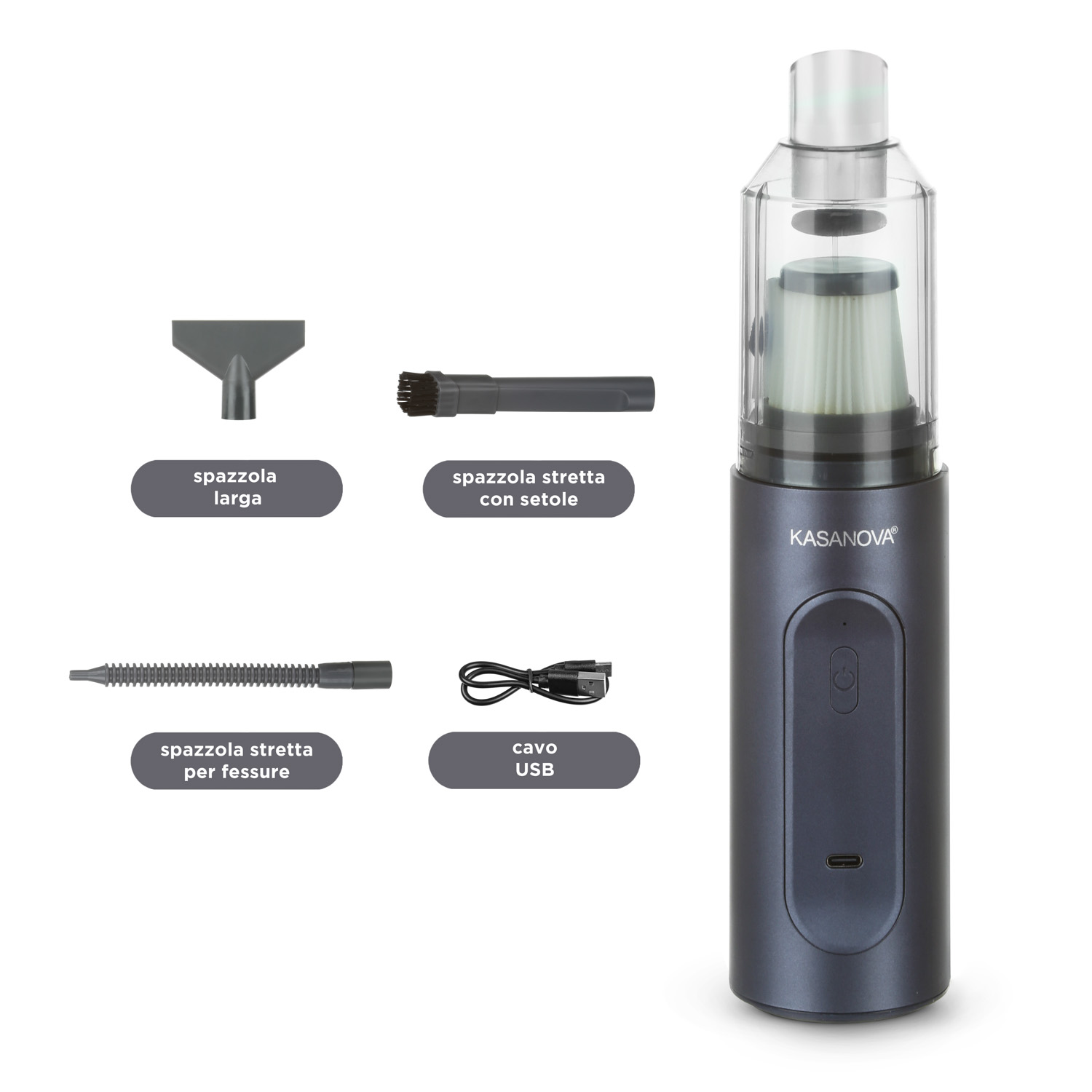 Mini Aspiratore Portatile 2 in 1 - Colore Blu