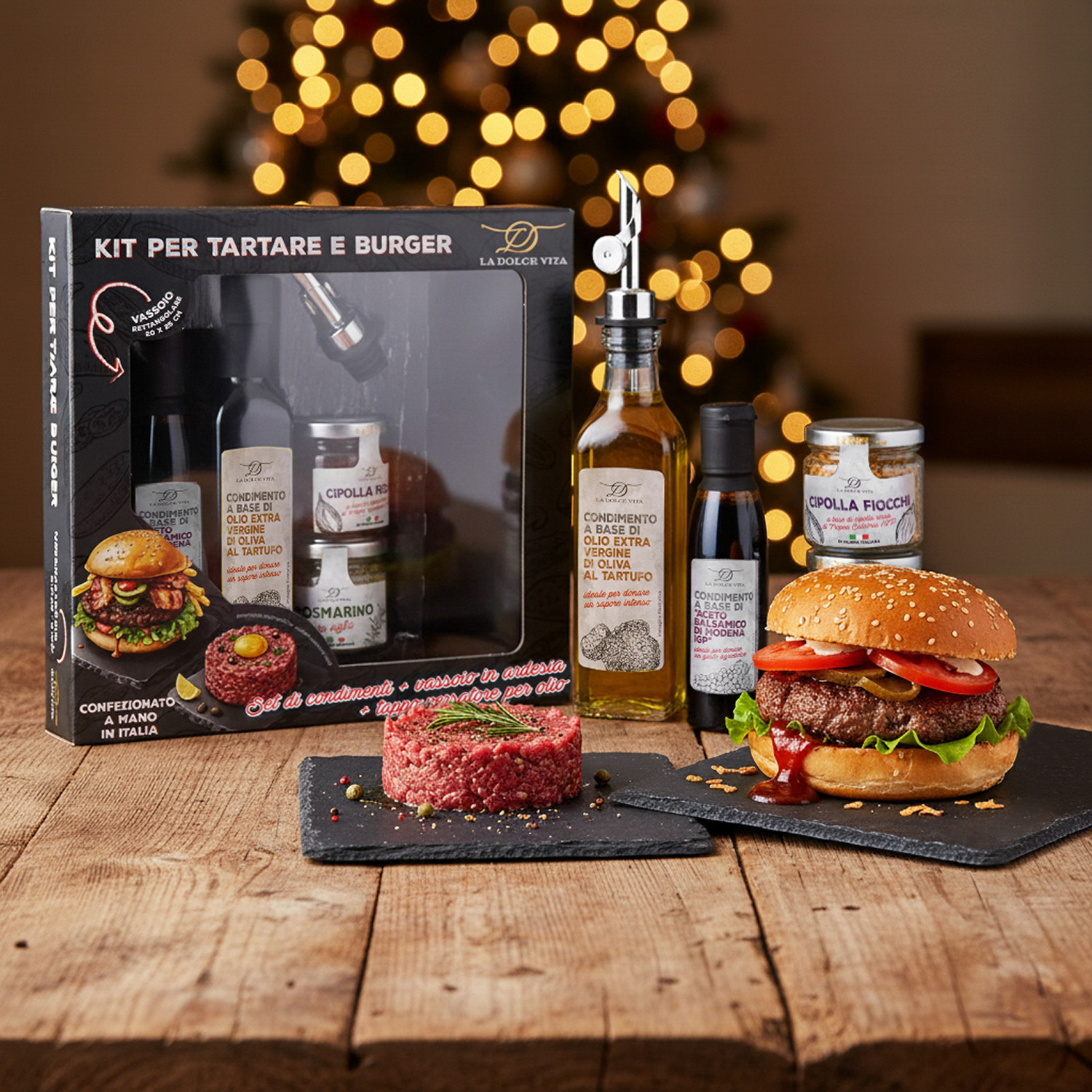 Set condimenti per tartare e hamburger Collitali