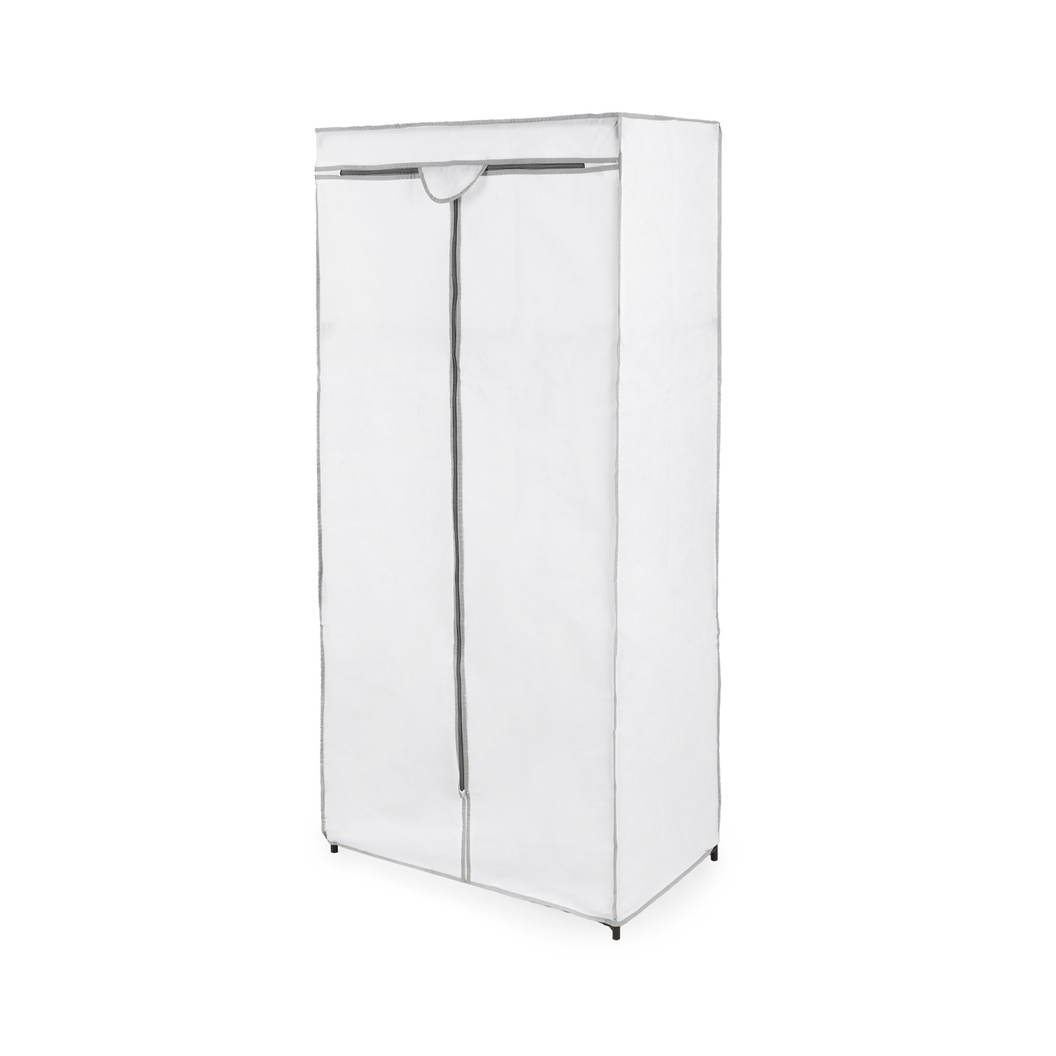 Armadio Tella in tessuto bianco 75x45x160 cm Compactor