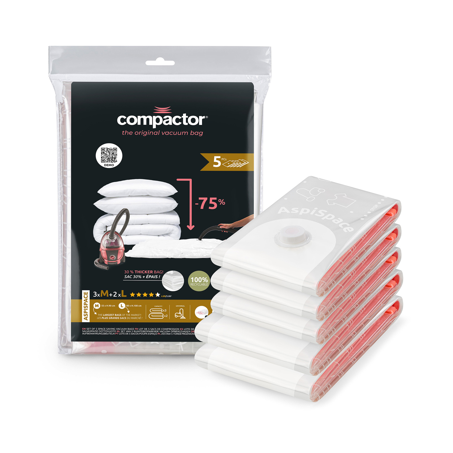Set 5 sacchi salvaspazio Compactor