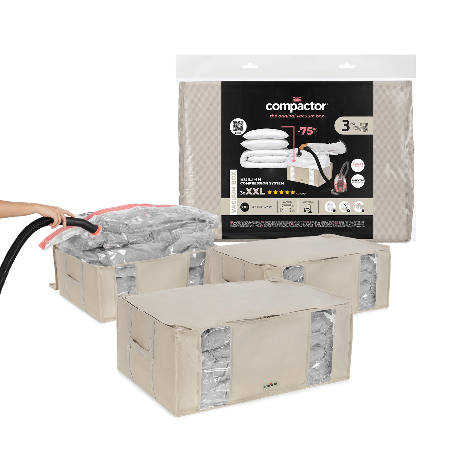 Set 3 borse sottovuoto xxl 210 l Compactor