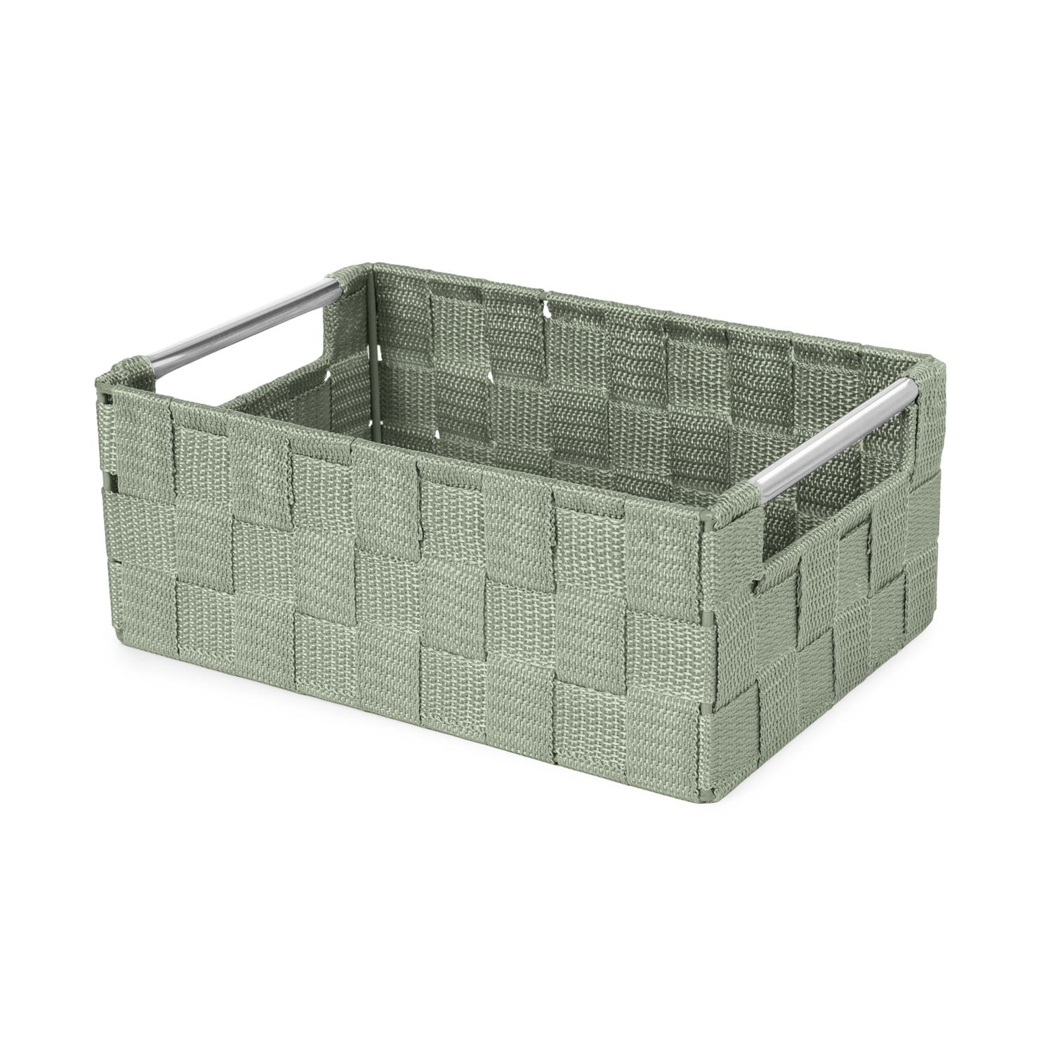 Cesto verde con maniglie in metallo 25x17x10 cm Compactor
