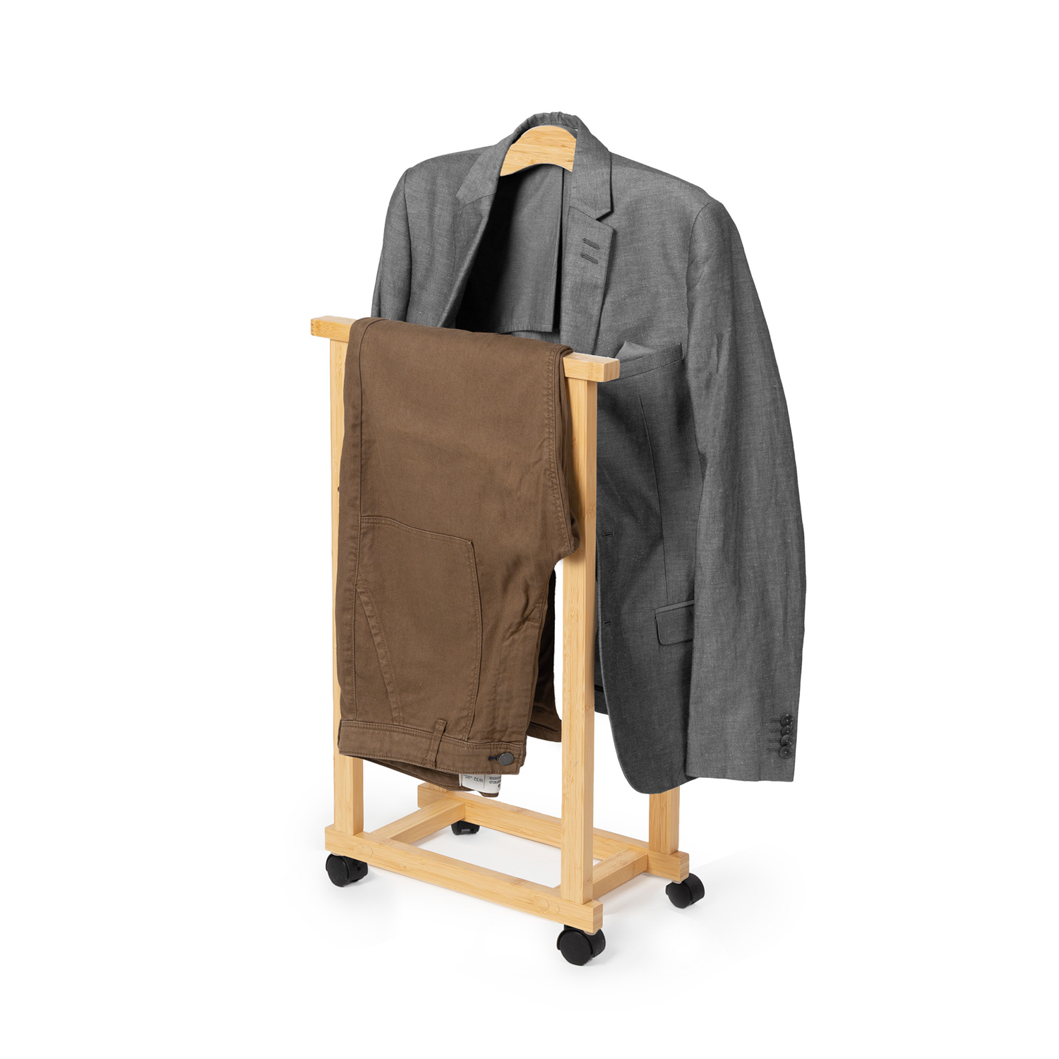 Indossatore doppio con ruote in bambù Compactor