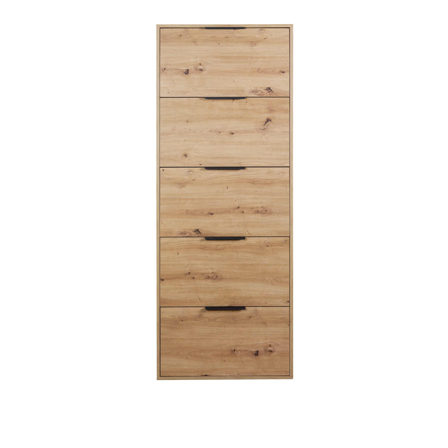 Scarpiera 65x174x15 cm legno Oak con 5 ante a ribalta Composad