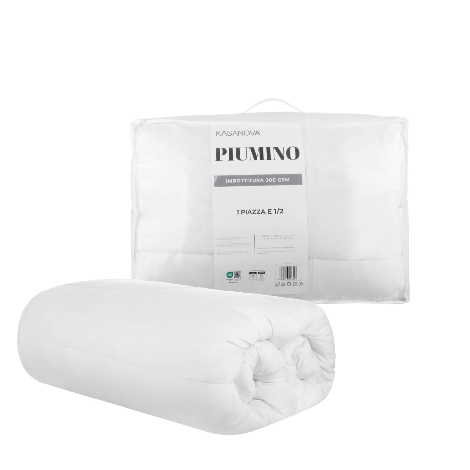 Piumino invernale 1 piazza e mezza 300 gr/mq in microfibra