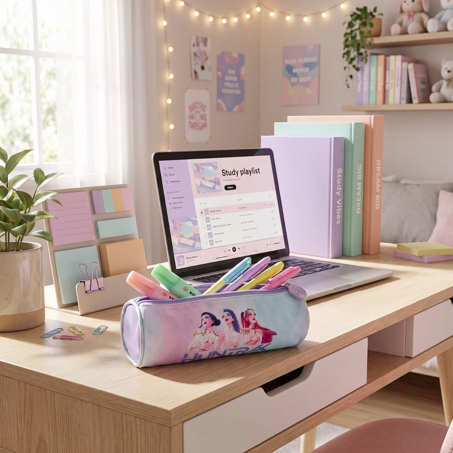 Astuccio tondo rosa Kpop Coriex