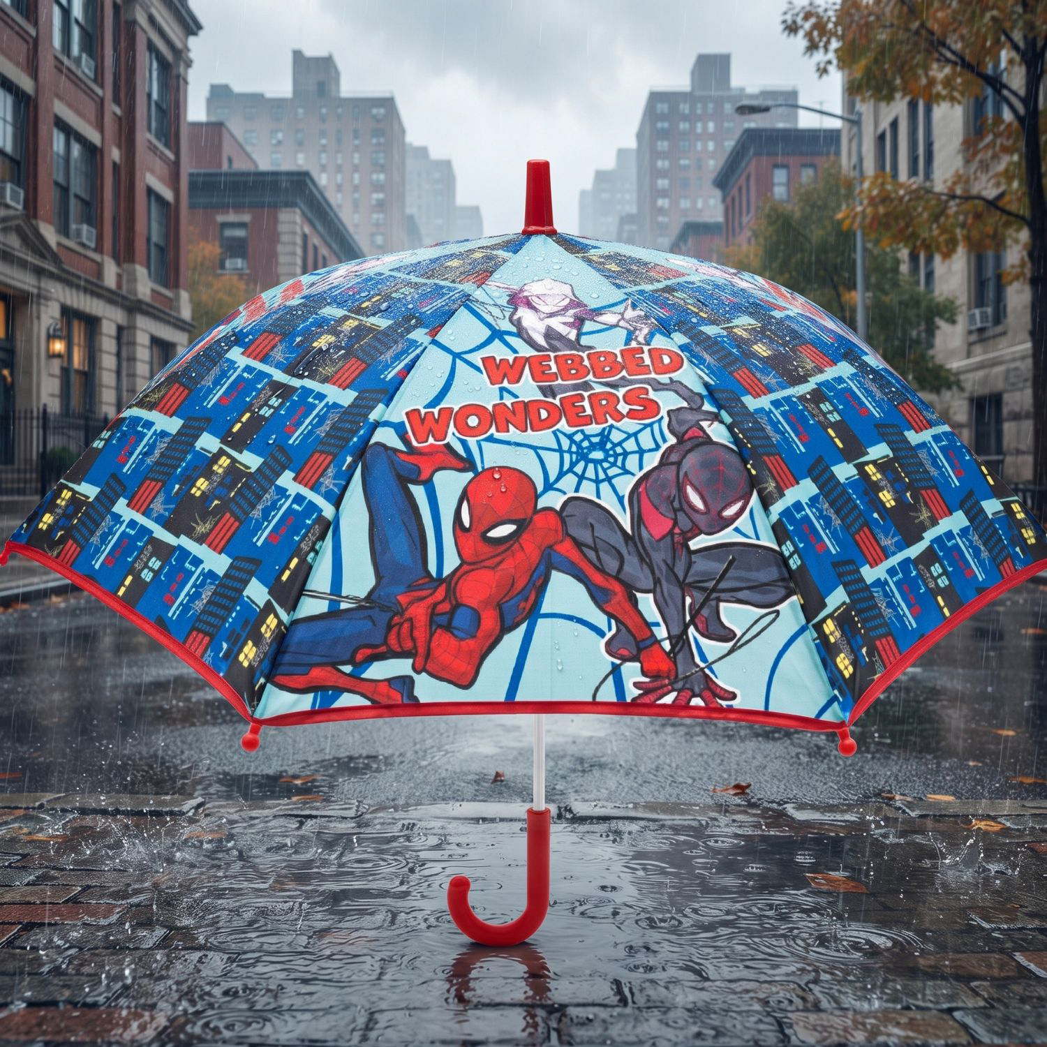 Ombrello lungo poliestere Spiderman Coriex