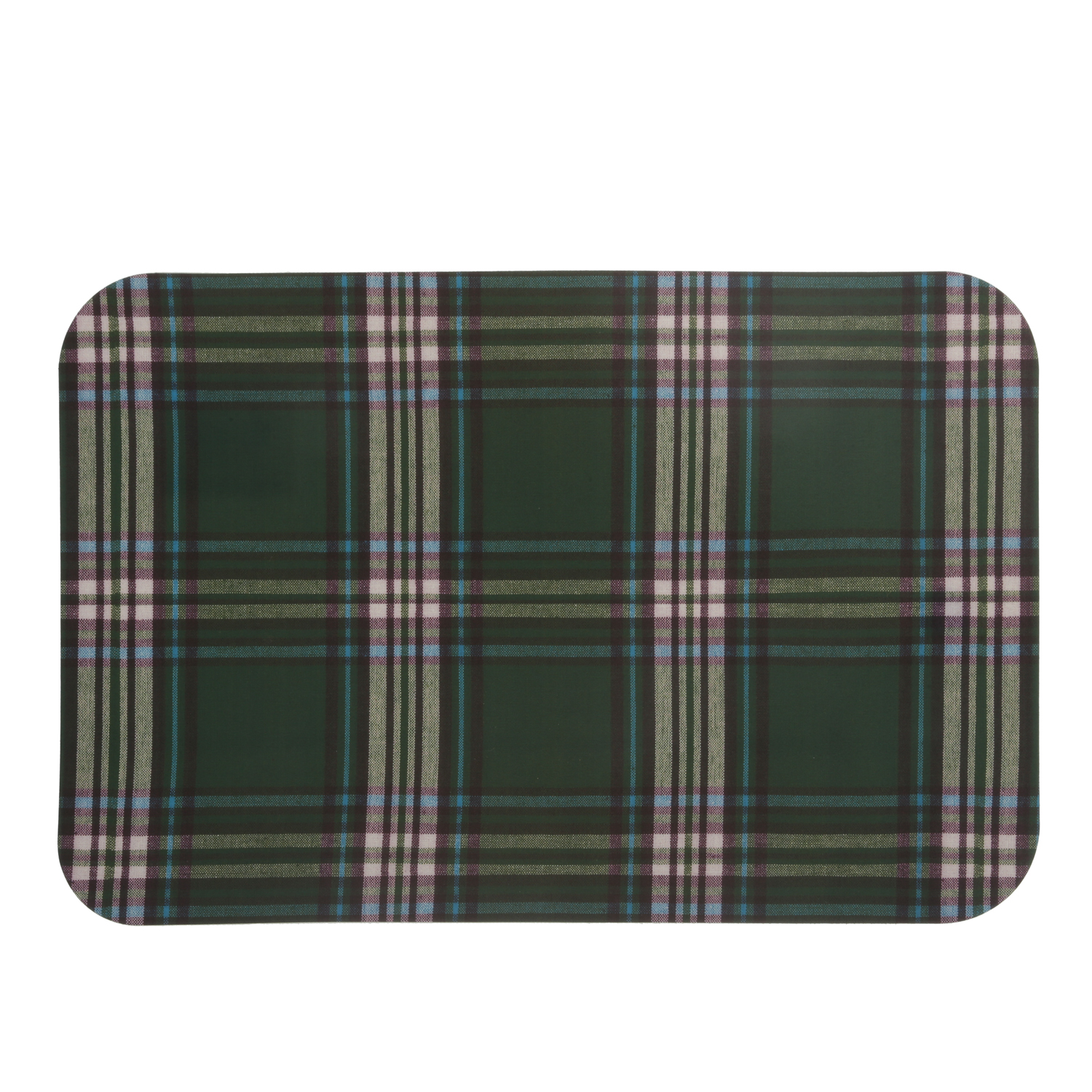 Tovaglietta tartan verde 29,5x45 cm in plastica