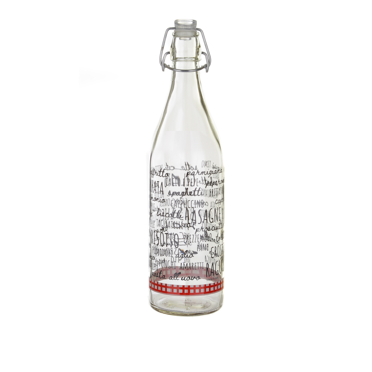 Bottiglia in vetro 1 L con chiusura ermetica