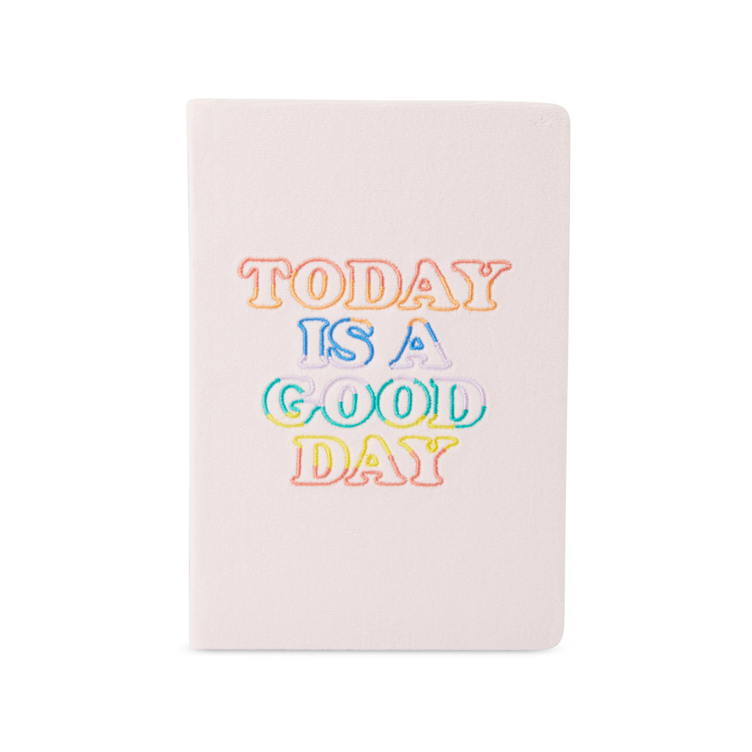 Quaderno A5 copertina rosa floccata con scritta dmail