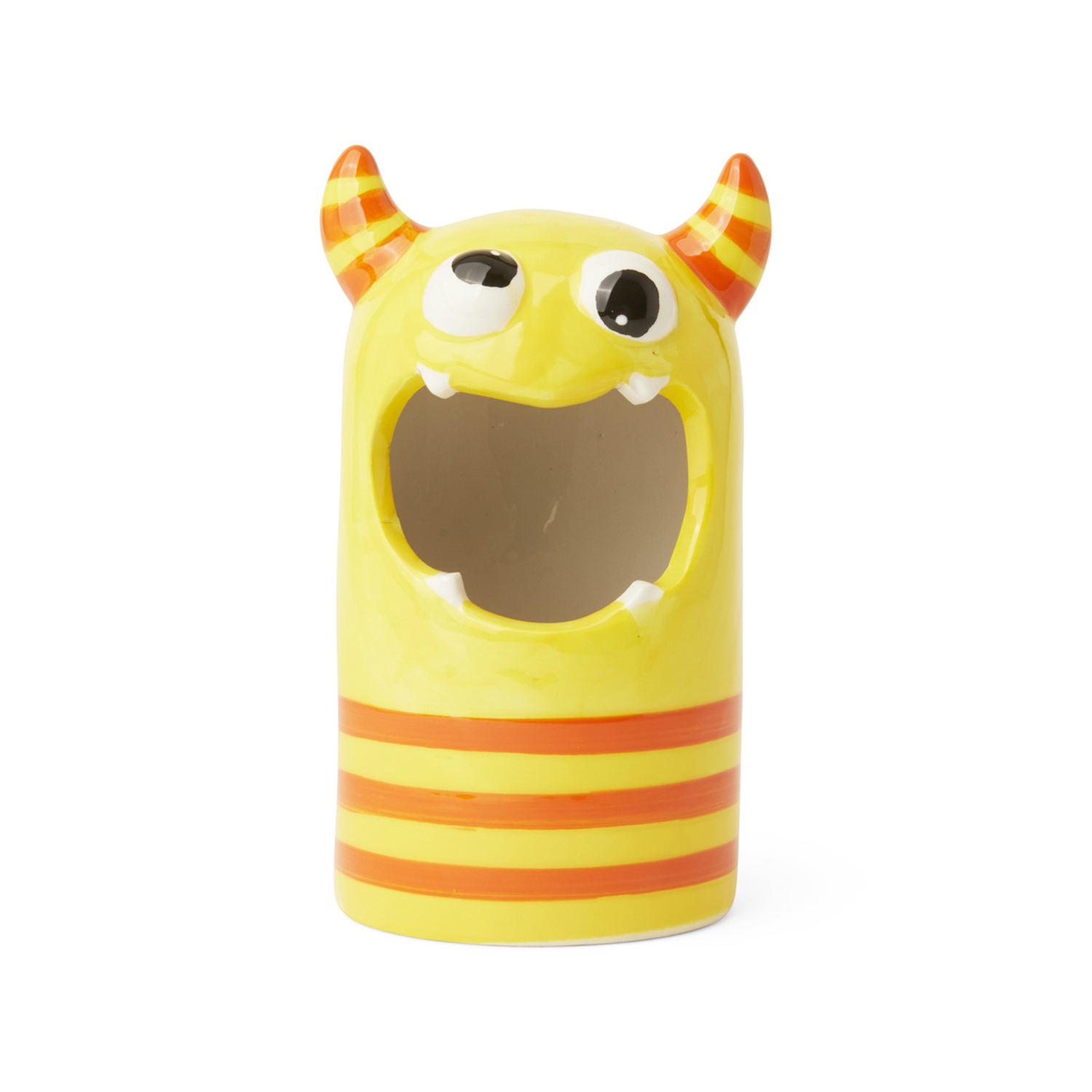 Porta penne in ceramica Monster giallo dmail