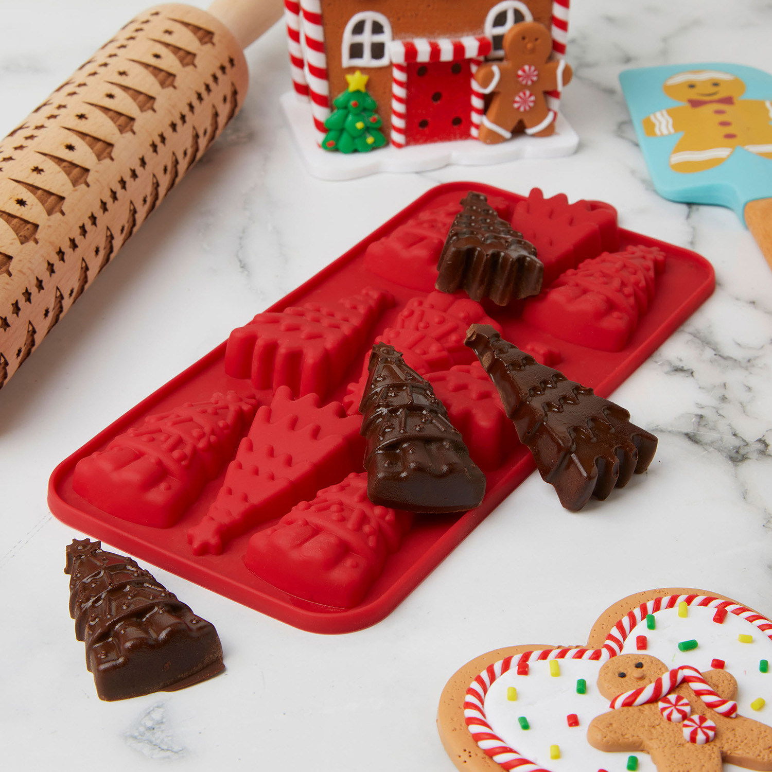 Stampo 9 cioccolatini albero Natale