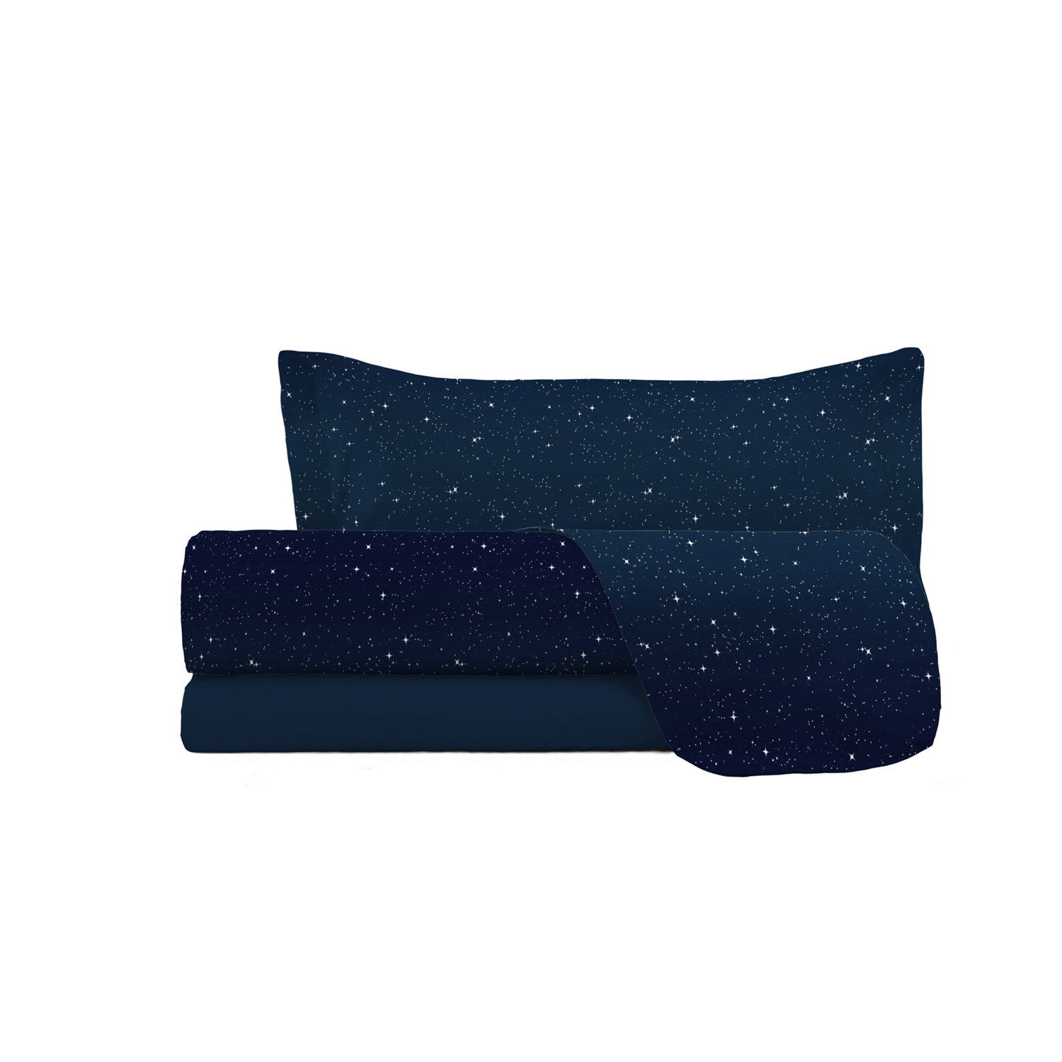 Completo letto 1 piazza e mezza blu stelle Stars Datex