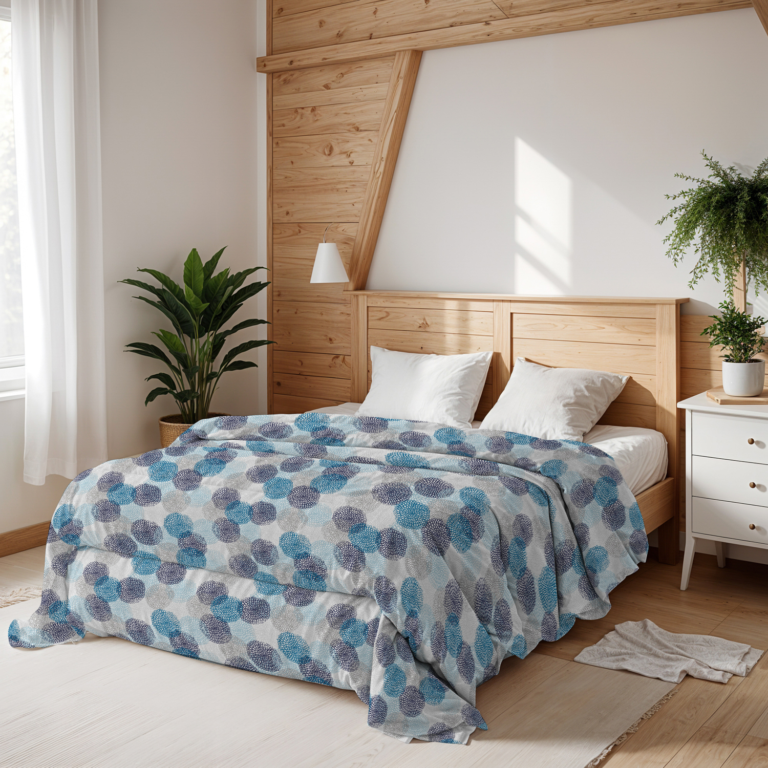 Trapunta matrimoniale Soffioni blu Basic Datex