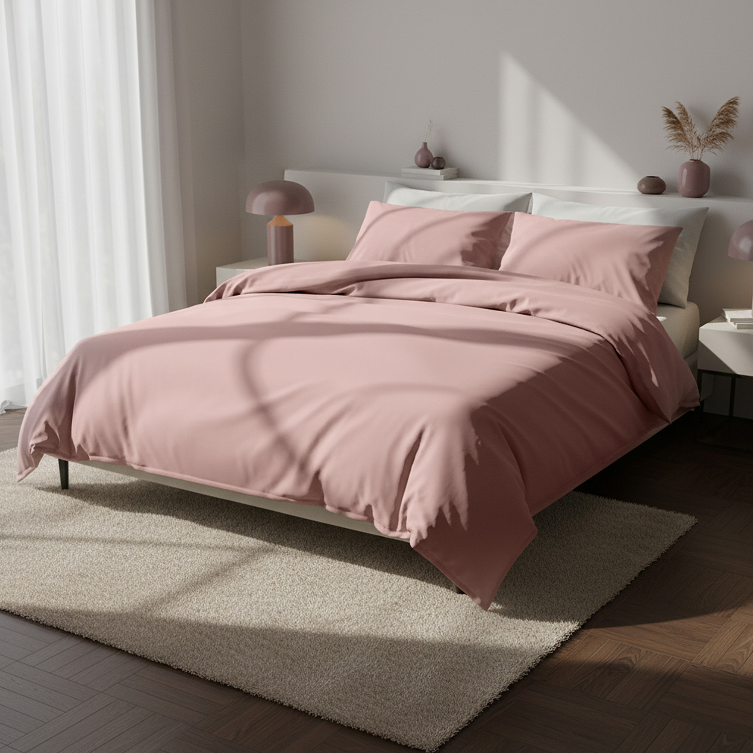 Parure copripiumino matrimoniale rosa Datex