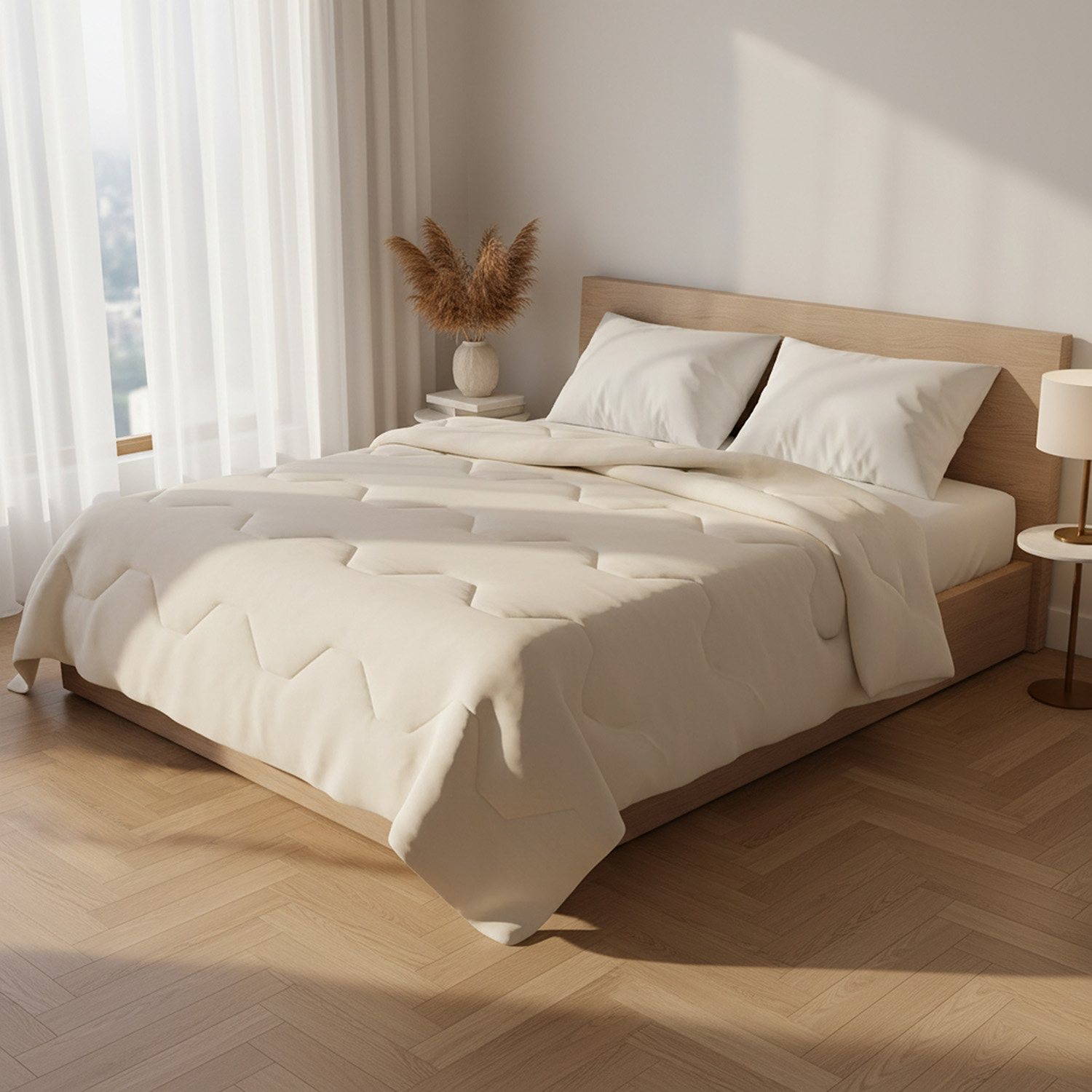 Trapunta invernale matrimoniale crema Datex