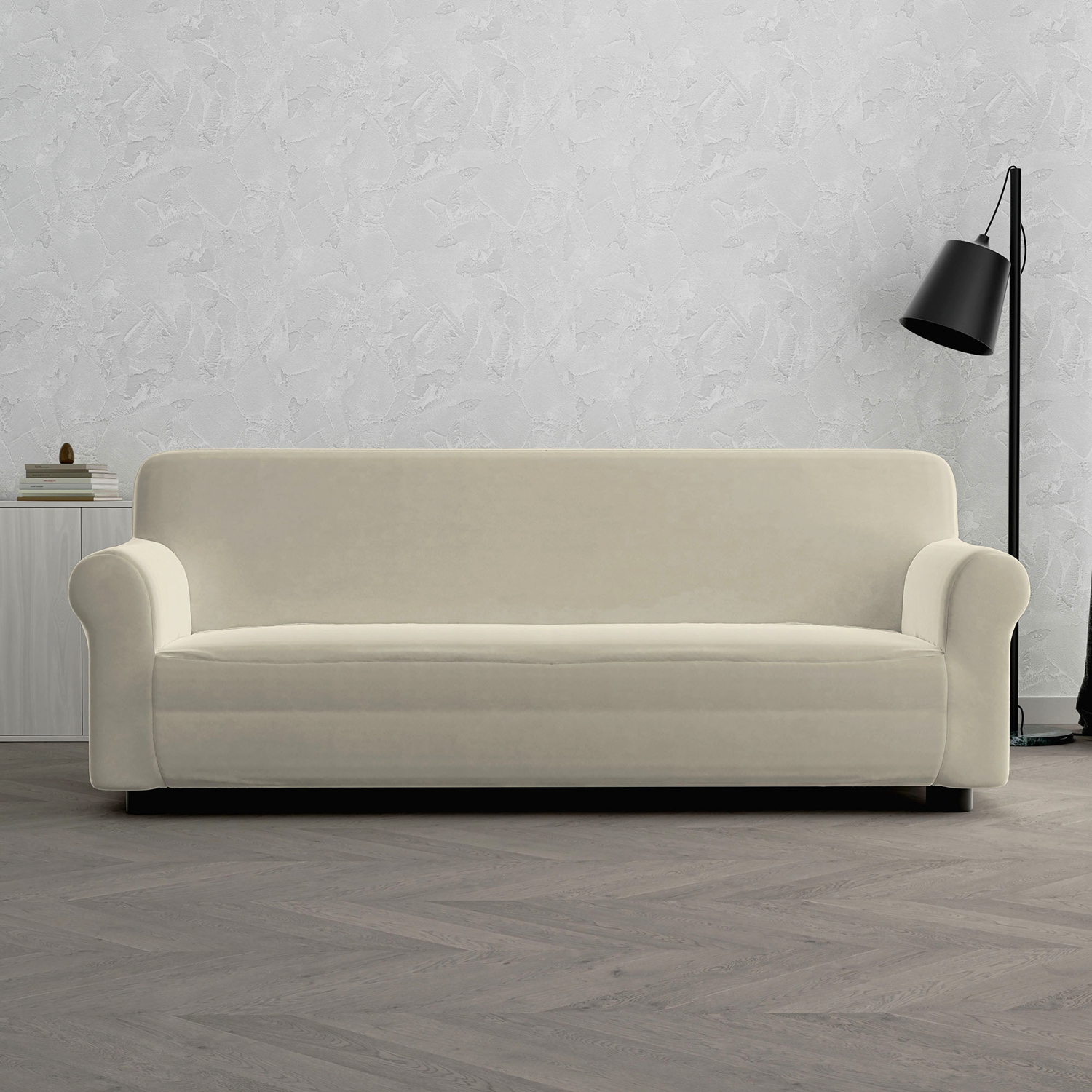 Copridivano elasticizzato 3 posti Dahlia Datex panna
