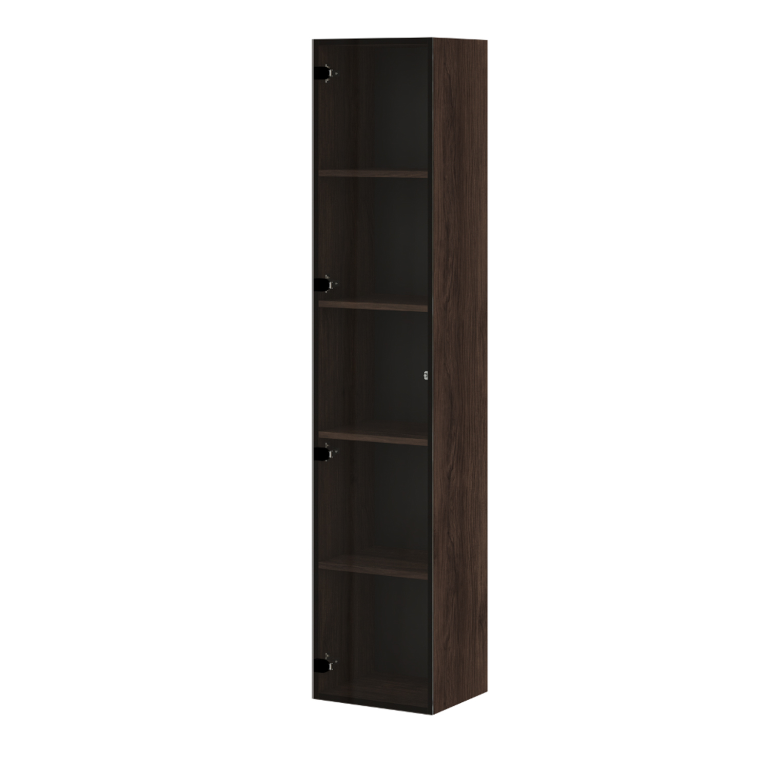 Colonna vetrina a 5 ripiani in laminato noce Duzzle