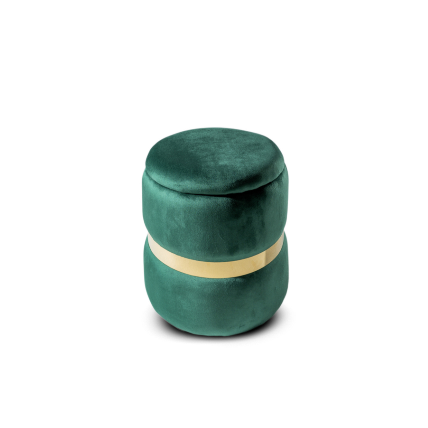 Pouf in velluto Erice verde Duzzle