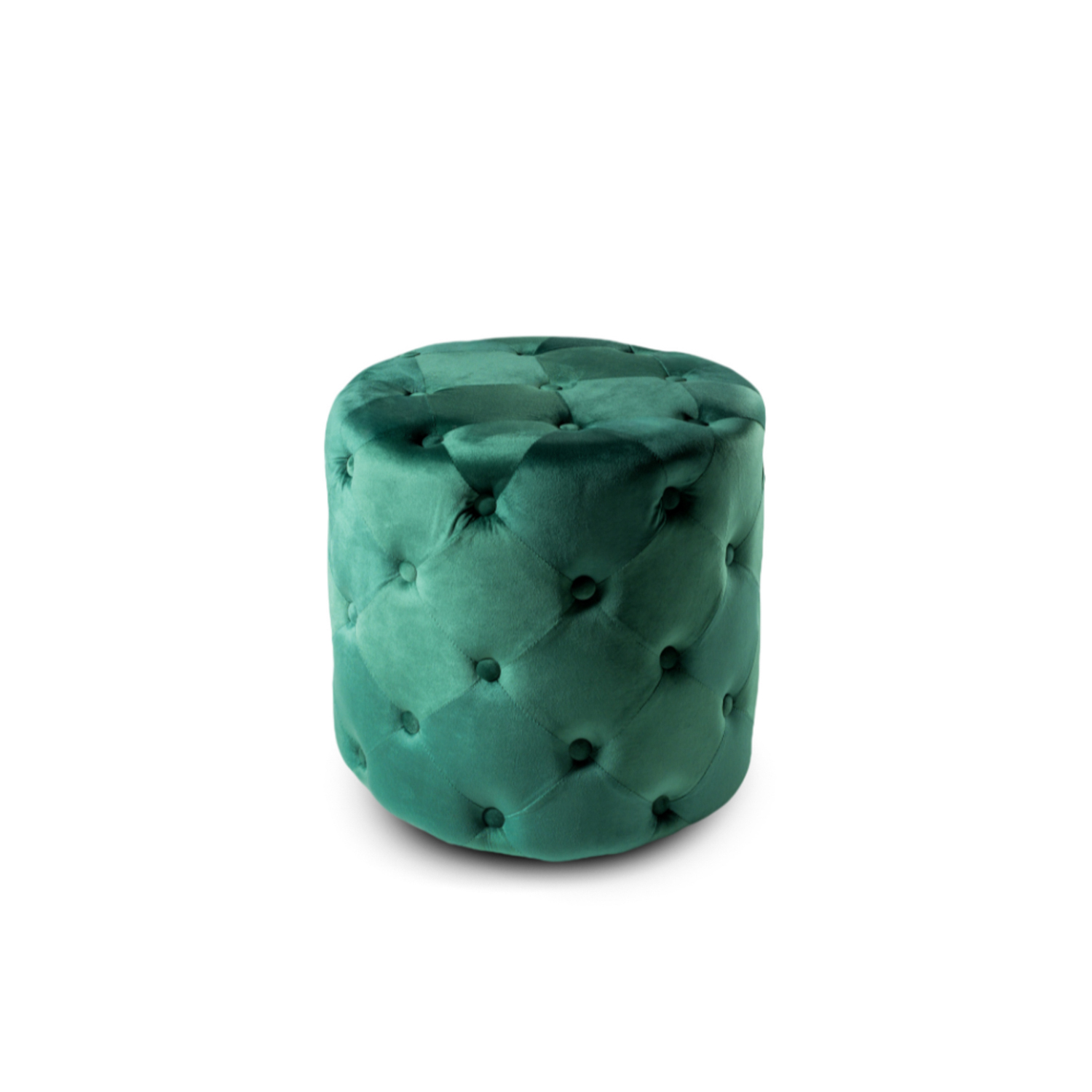 Pouf in velluto Gradara verde Duzzle