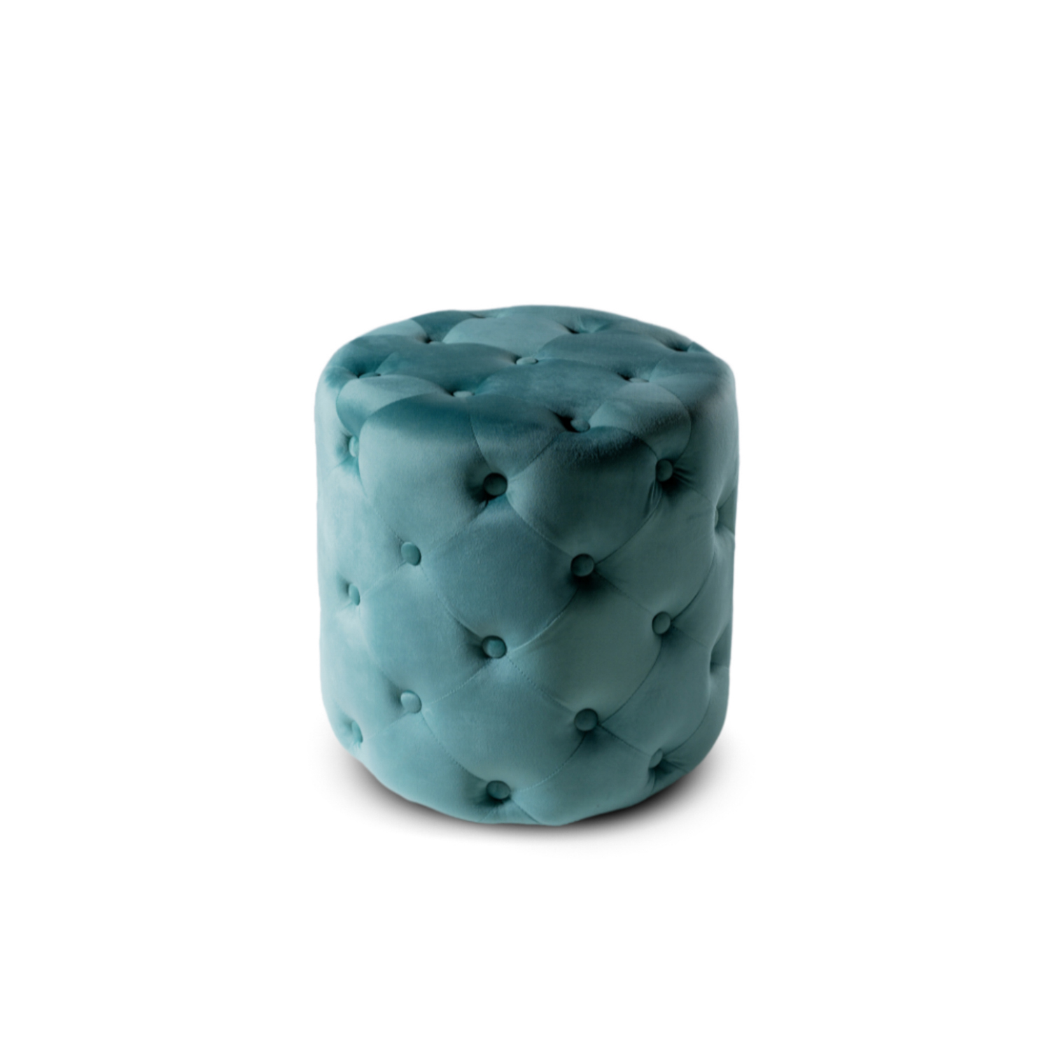 Pouf in velluto Gradara verde acqua Duzzle