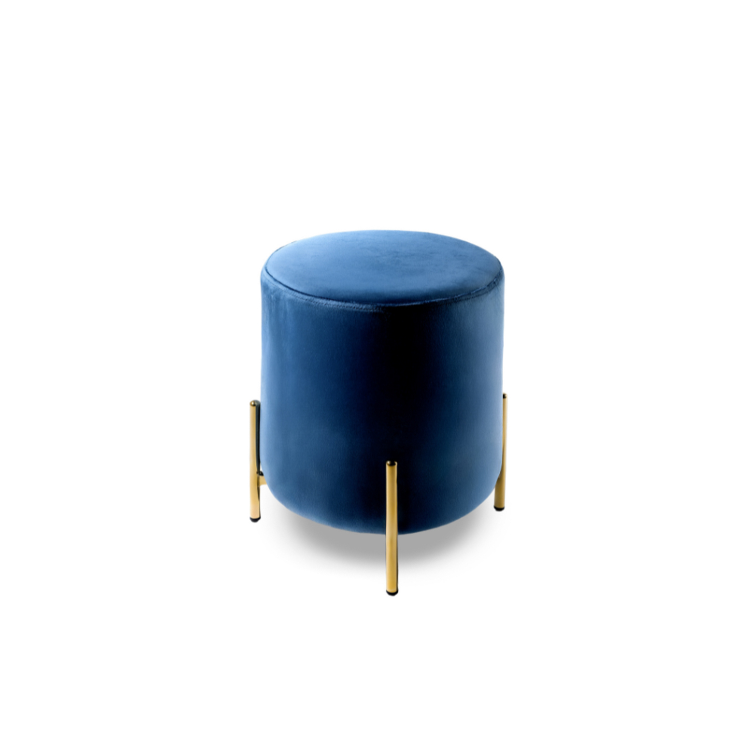 Pouf in velluto Maratea azzurro Duzzle