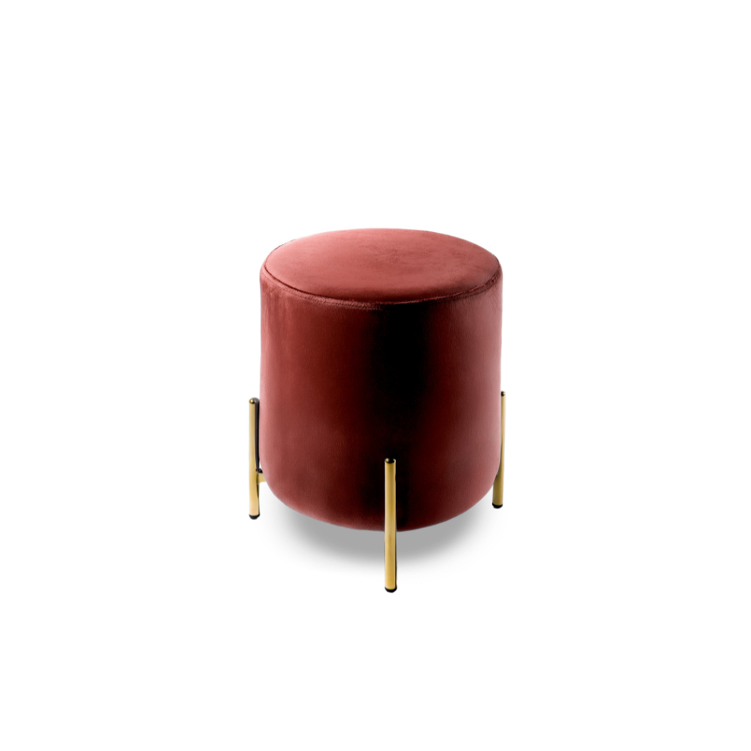 Pouf in velluto Maratea lampone Duzzle