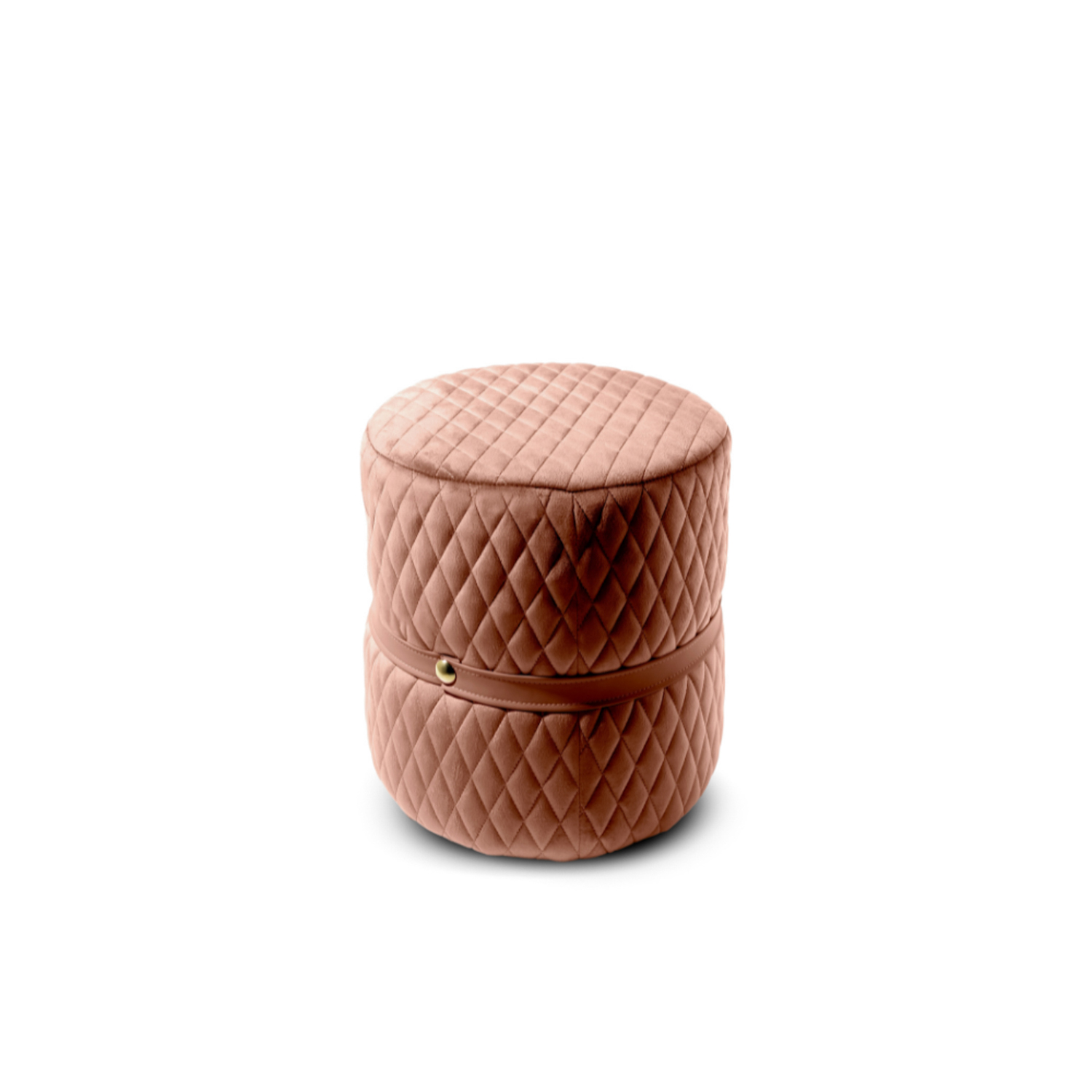 Pouf in velluto Norcia rosa Duzzle