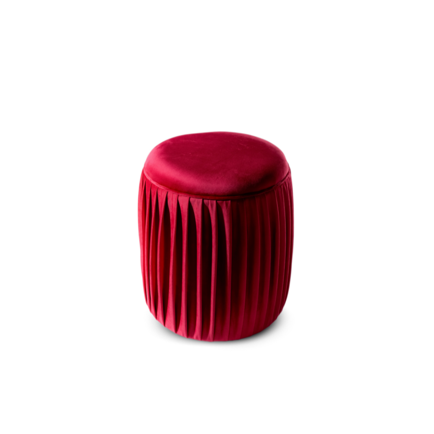 Pouf in velluto Orta fucsia Duzzle