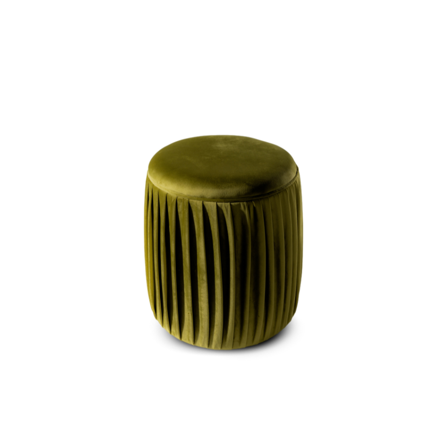 Pouf in velluto Orta verde Duzzle