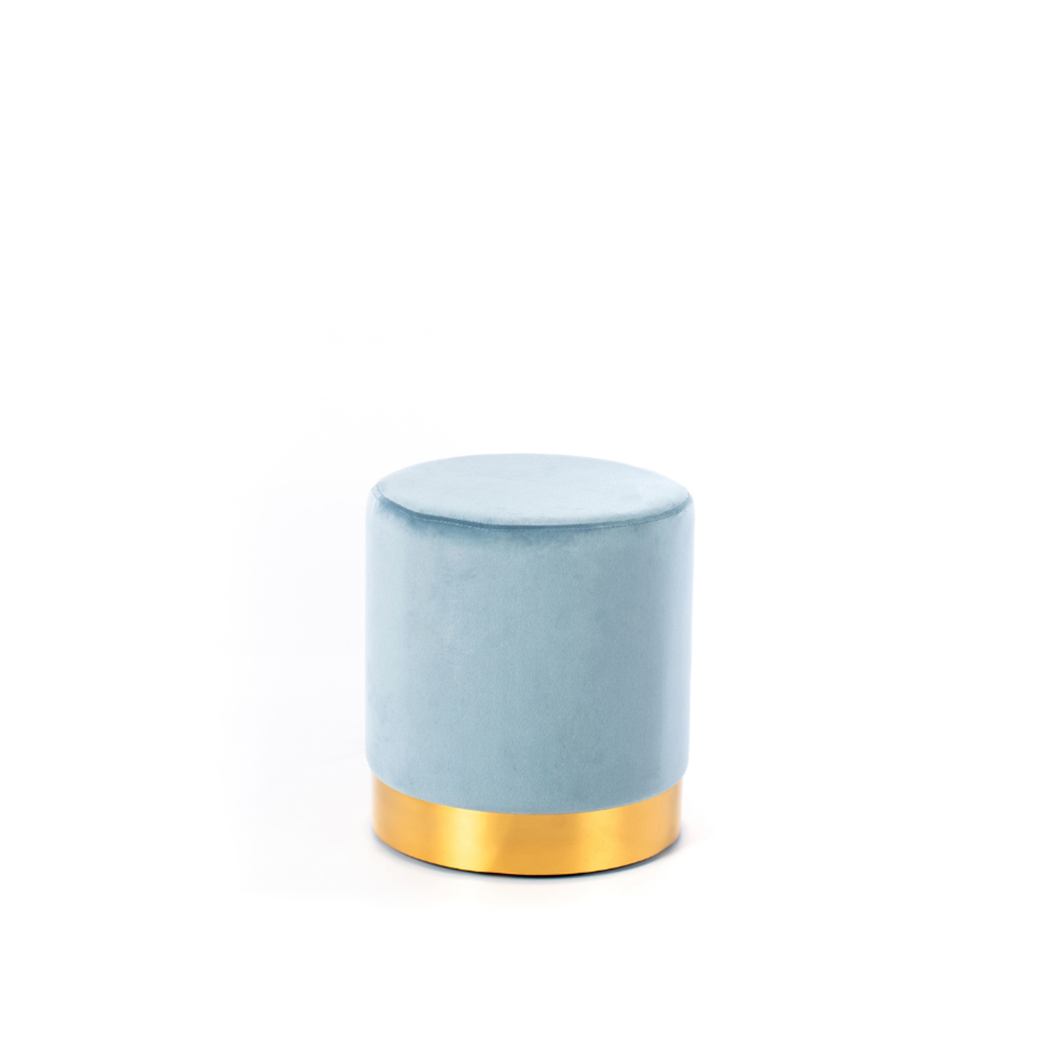 Pouf in velluto Ravello azzurro Duzzle