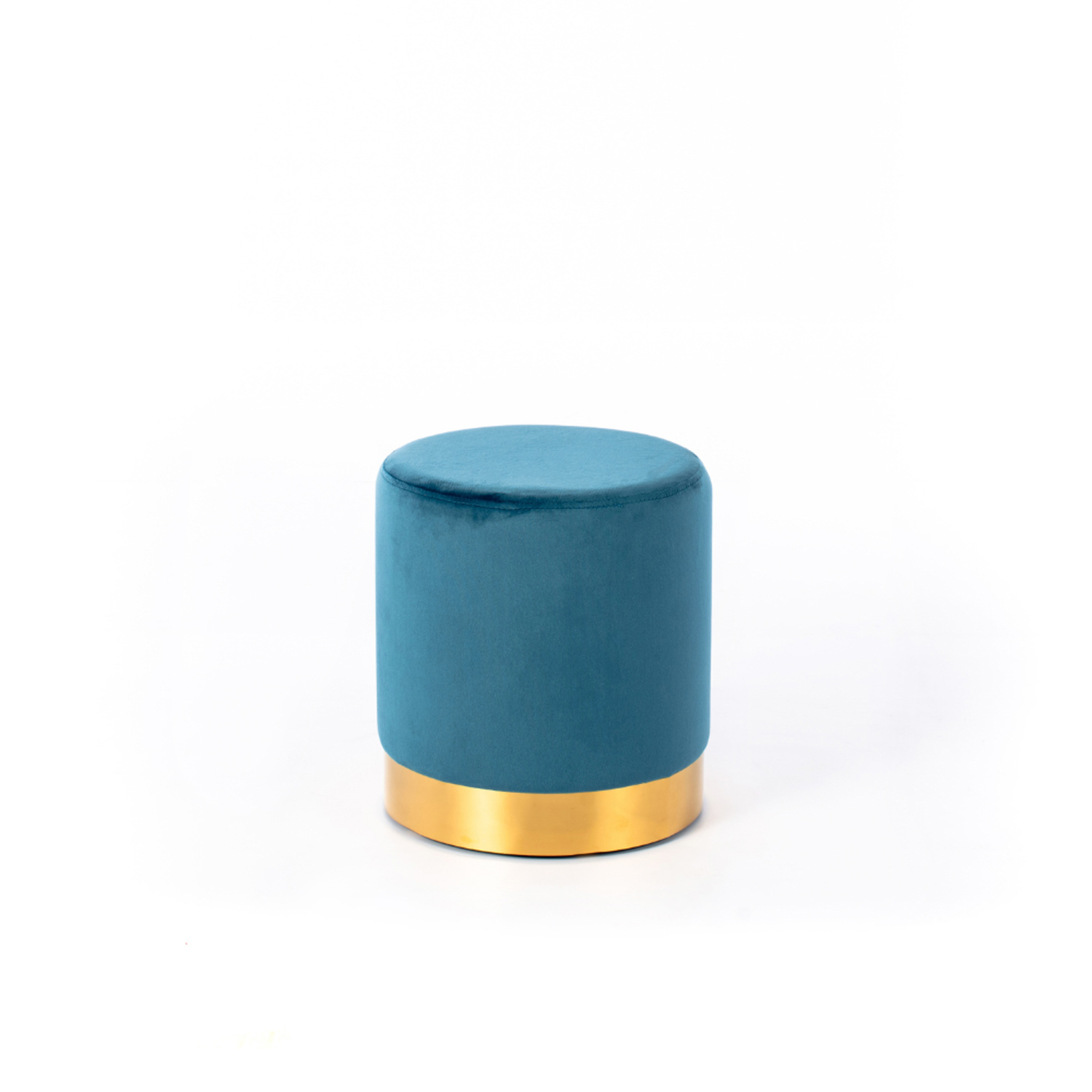 Pouf in velluto Ravello blu Duzzle
