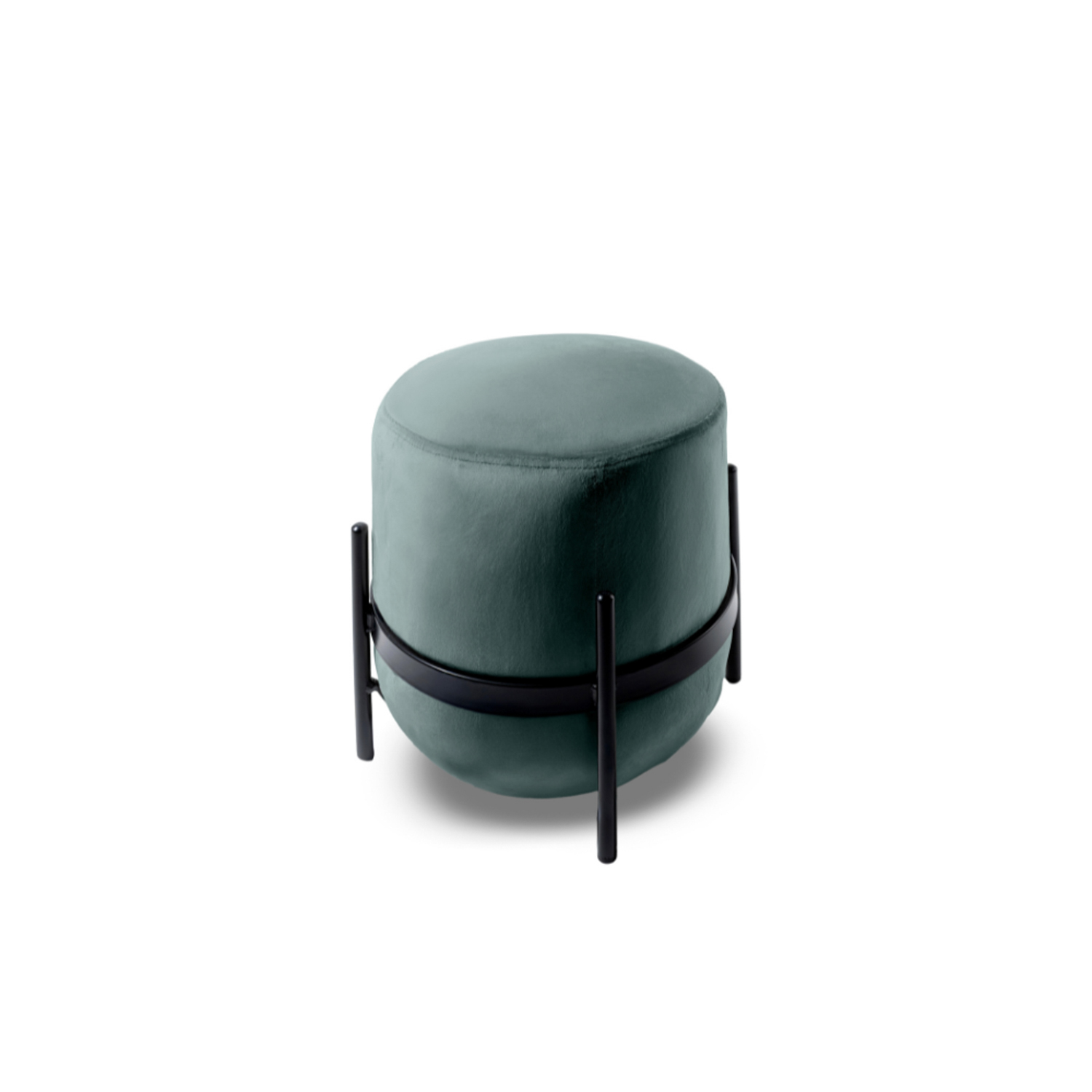 Pouf in velluto Spello azzurro Duzzle