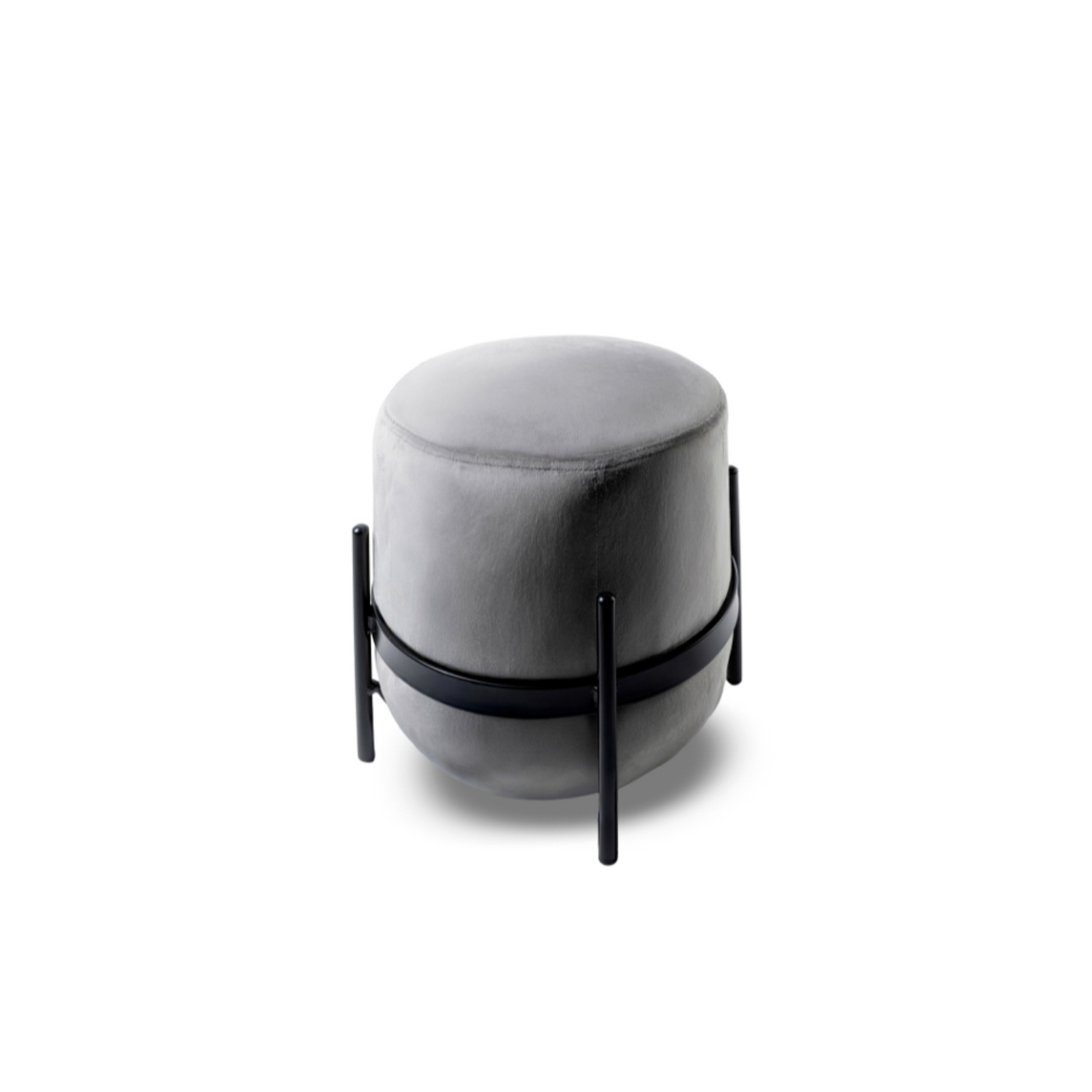Pouf in velluto Spello grigio Duzzle