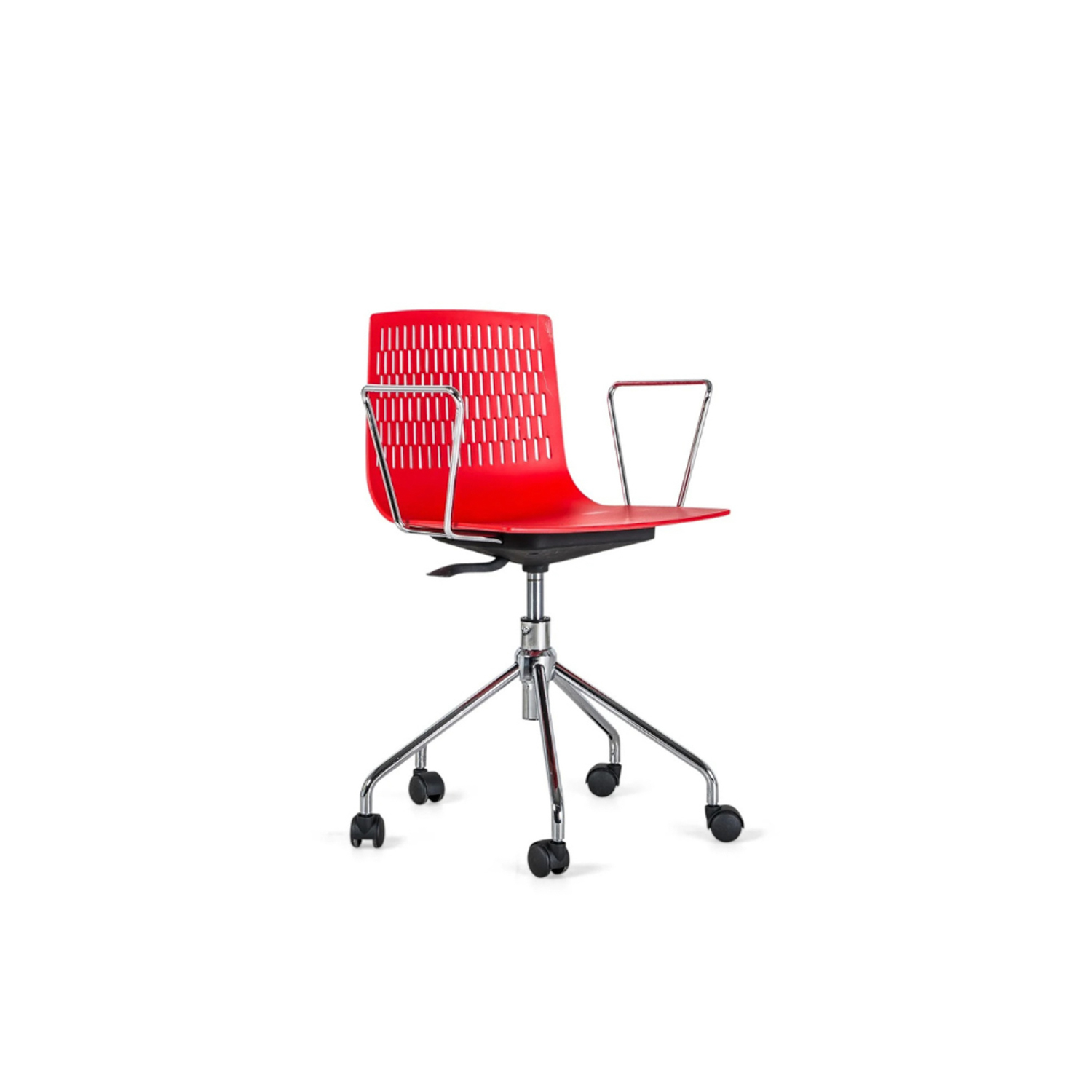 Sedia da ufficio girevole Roller rossa Duzzle