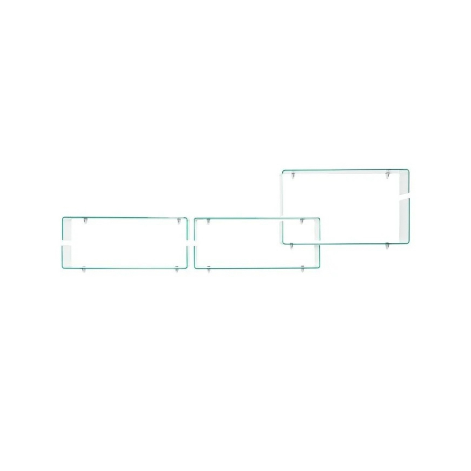 Set 6 mensole da parete Glassline componibili Duzzle