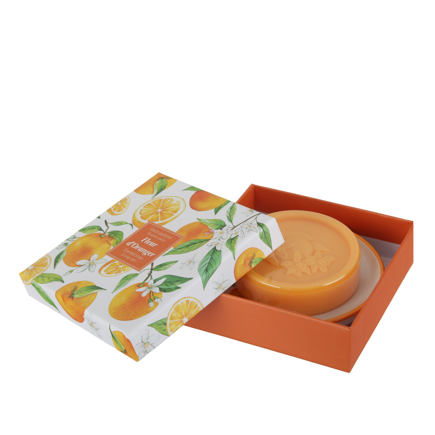 Cofanetto Regalo Botanique: Saponetta Fiori d'Arancio con Piattino