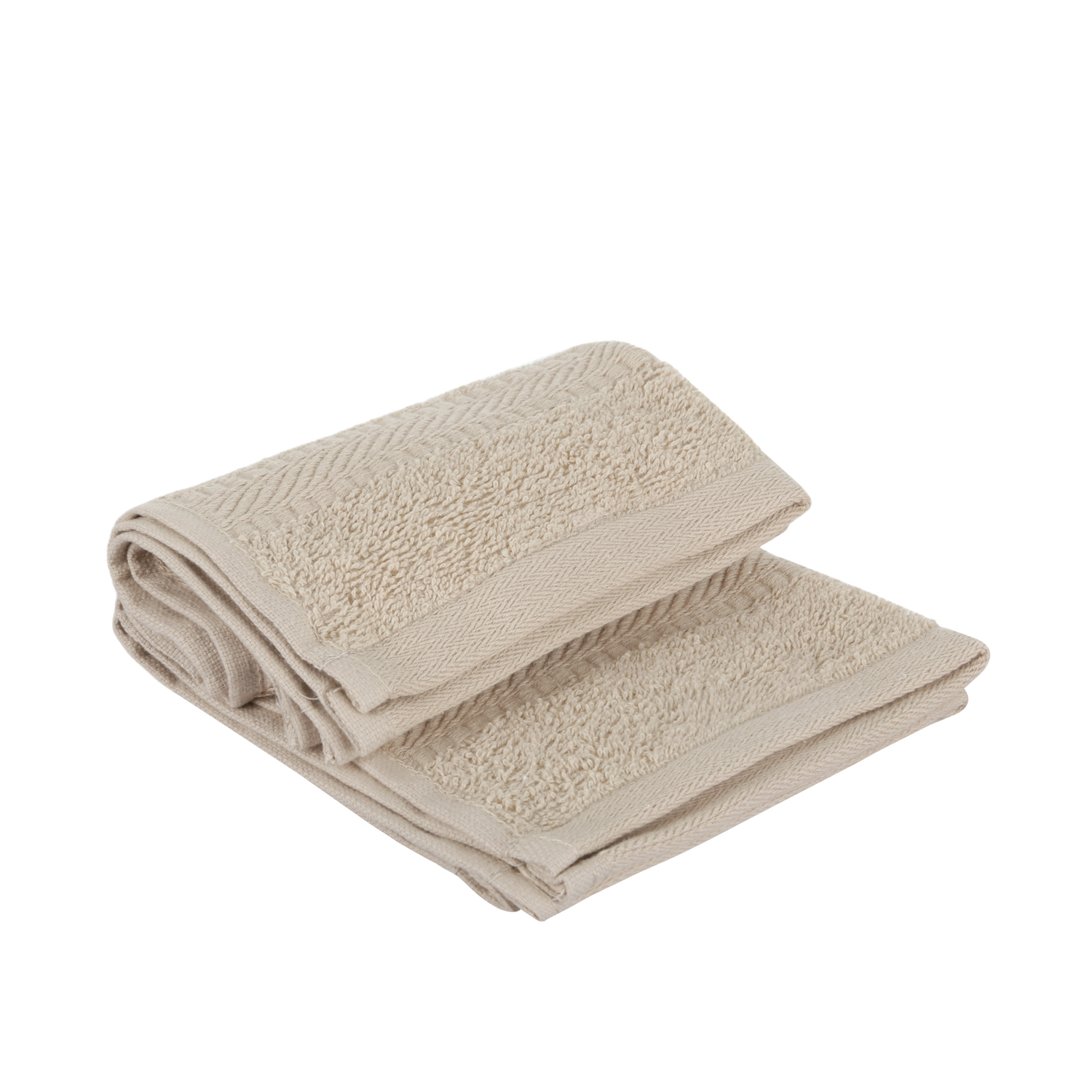 Set 2 lavette asciugamani cotone tortora 30x30 cm Basik