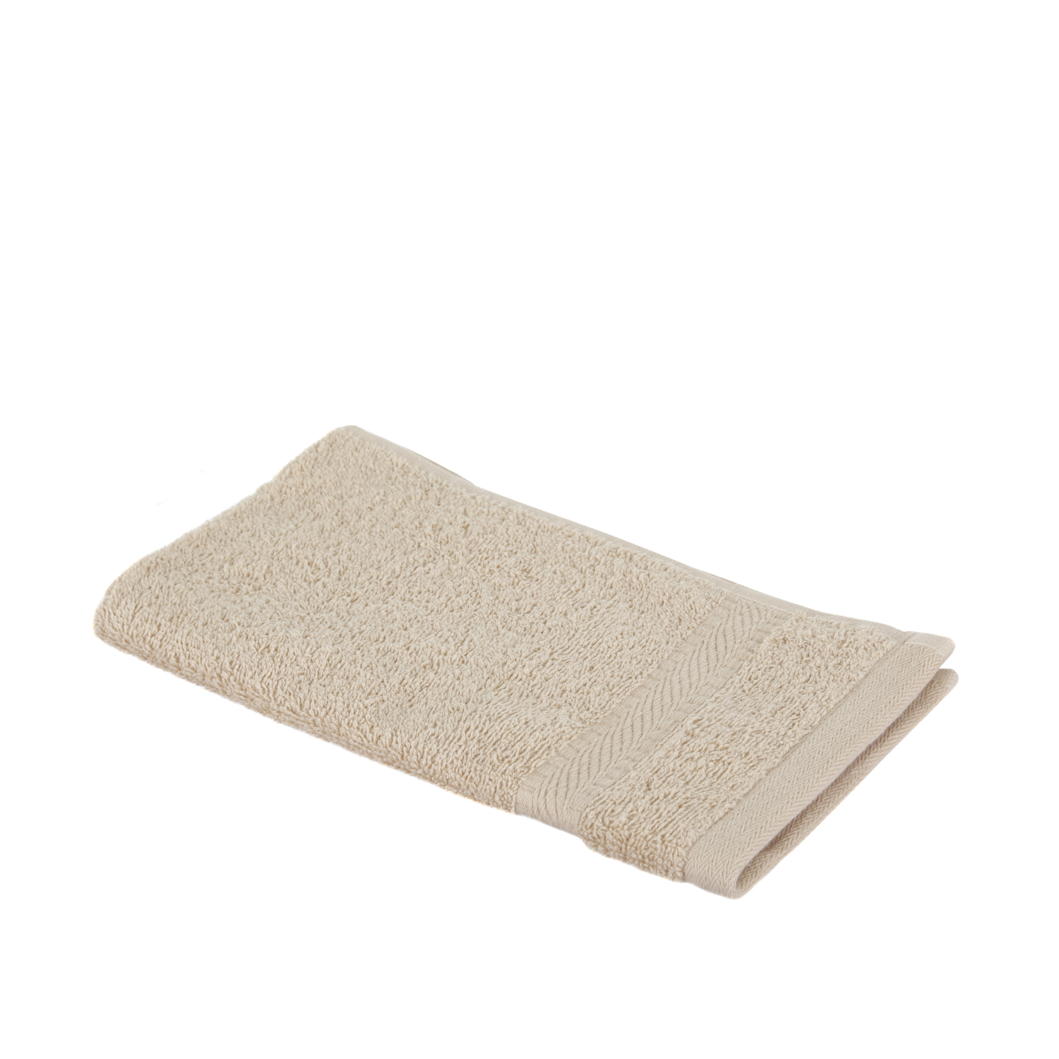 Asciugamano ospite cotone tortora 30x50 cm Basik