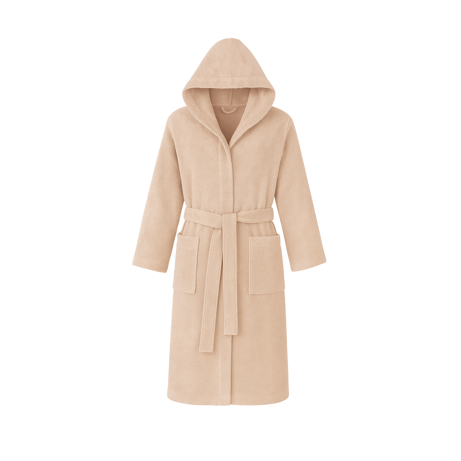 Accappatoio con Cappuccio S/M Taupe Basik – Cotone Morbido