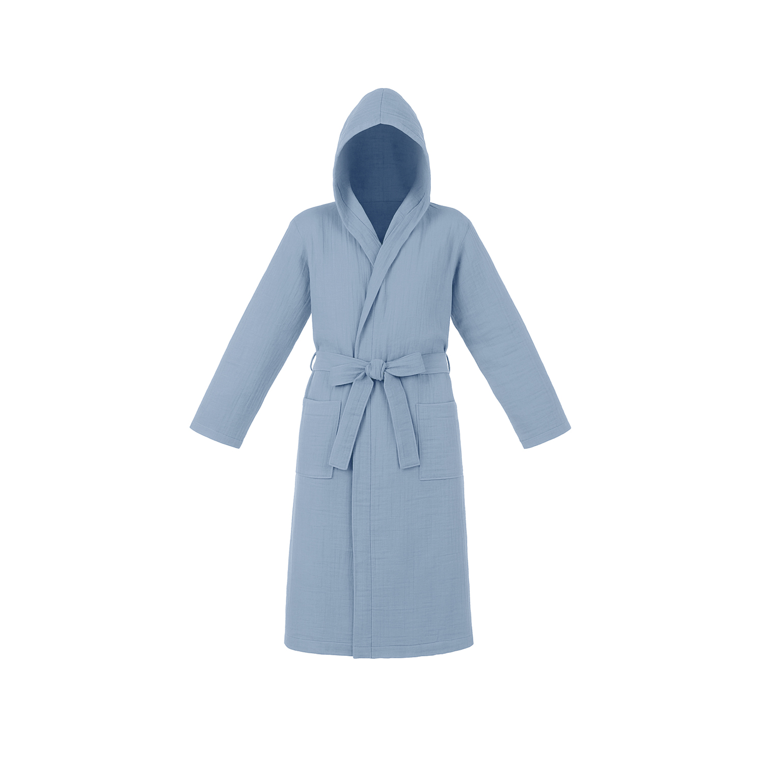 Accappatoio con cappuccio cotone taglia L/XL blu Spa