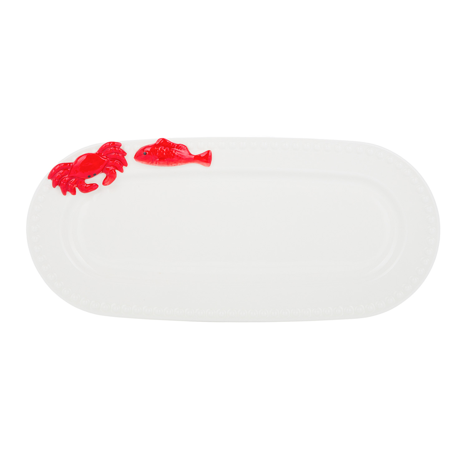 Piatto da portata ovale 33 cm ceramica granchio Sea