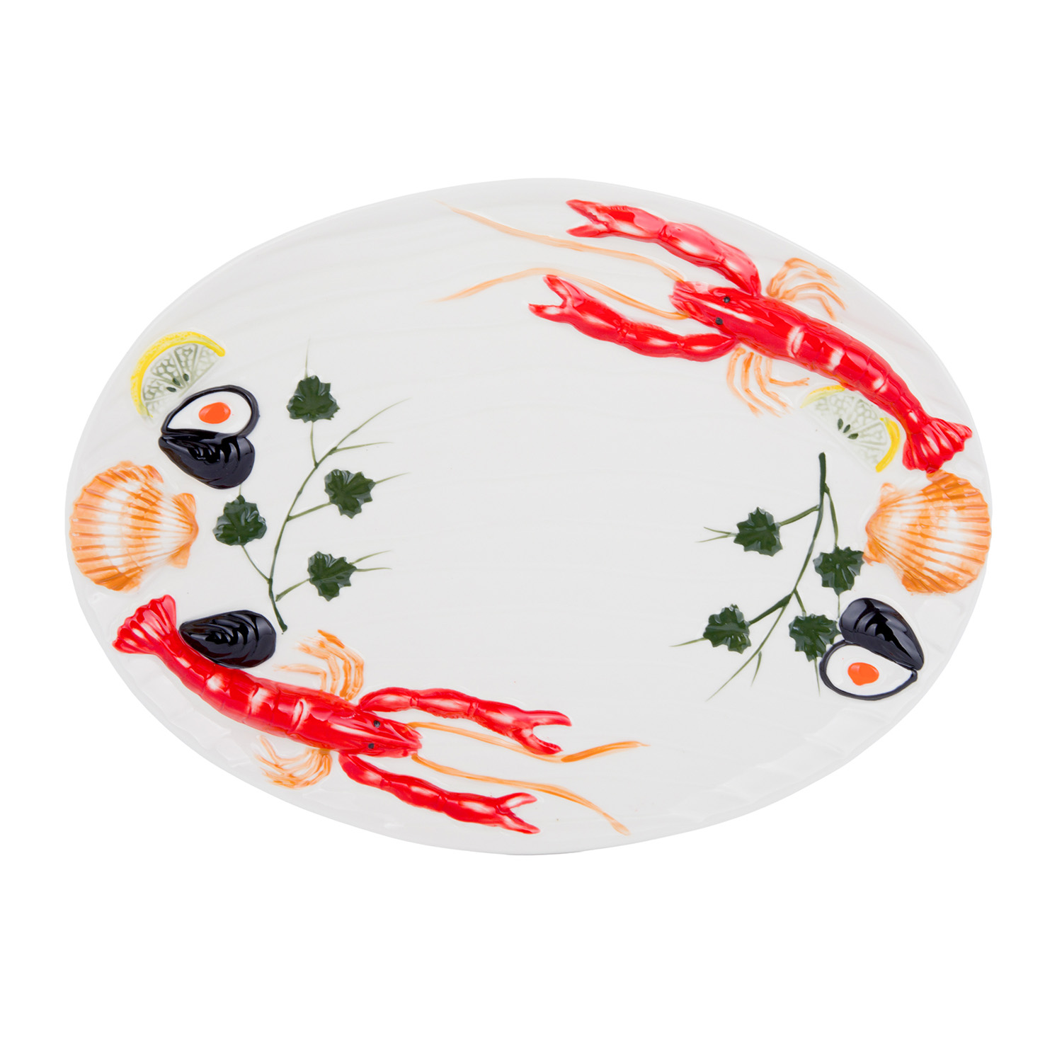 Piatto da portata 36 cm ceramica gambero Sea