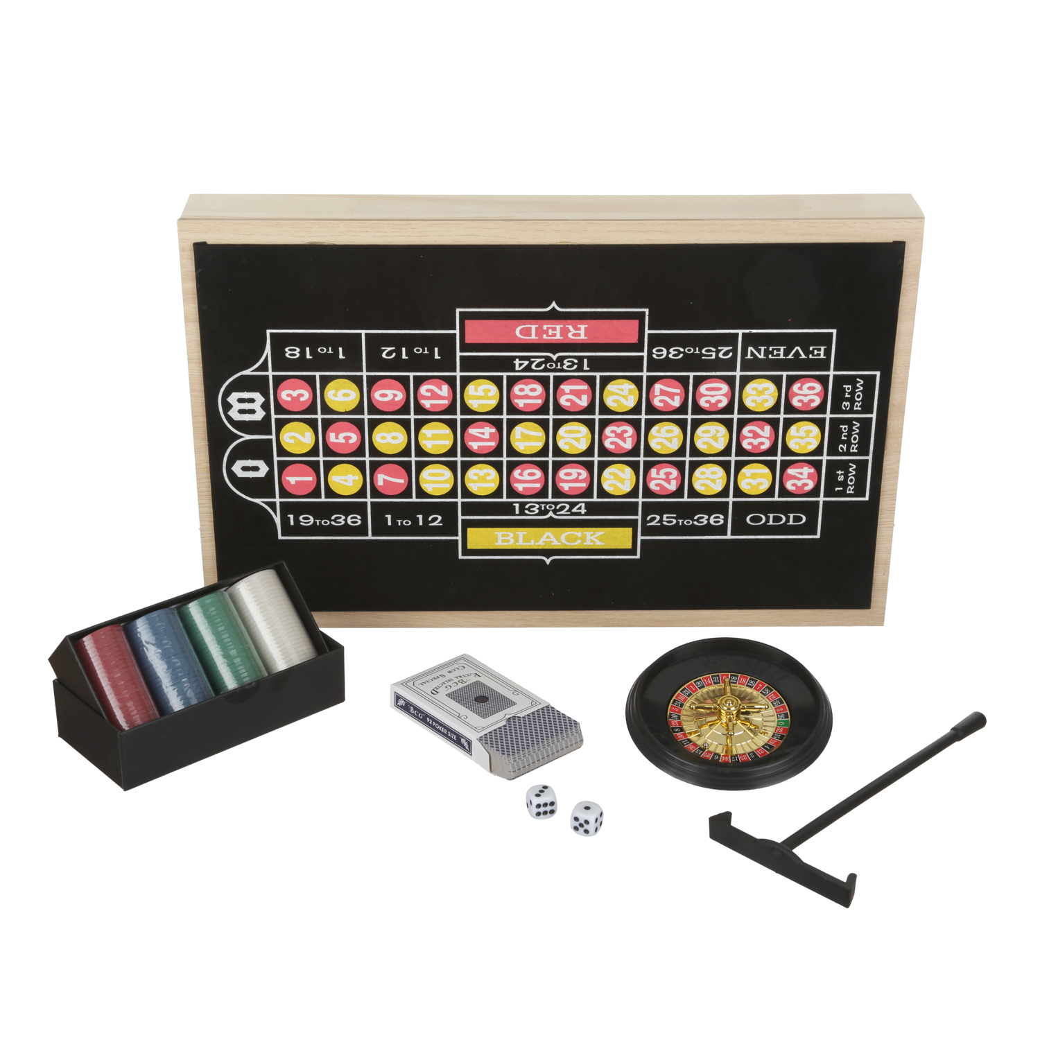 Set da Tavolo Poker, Black Jack e Roulette - Completo