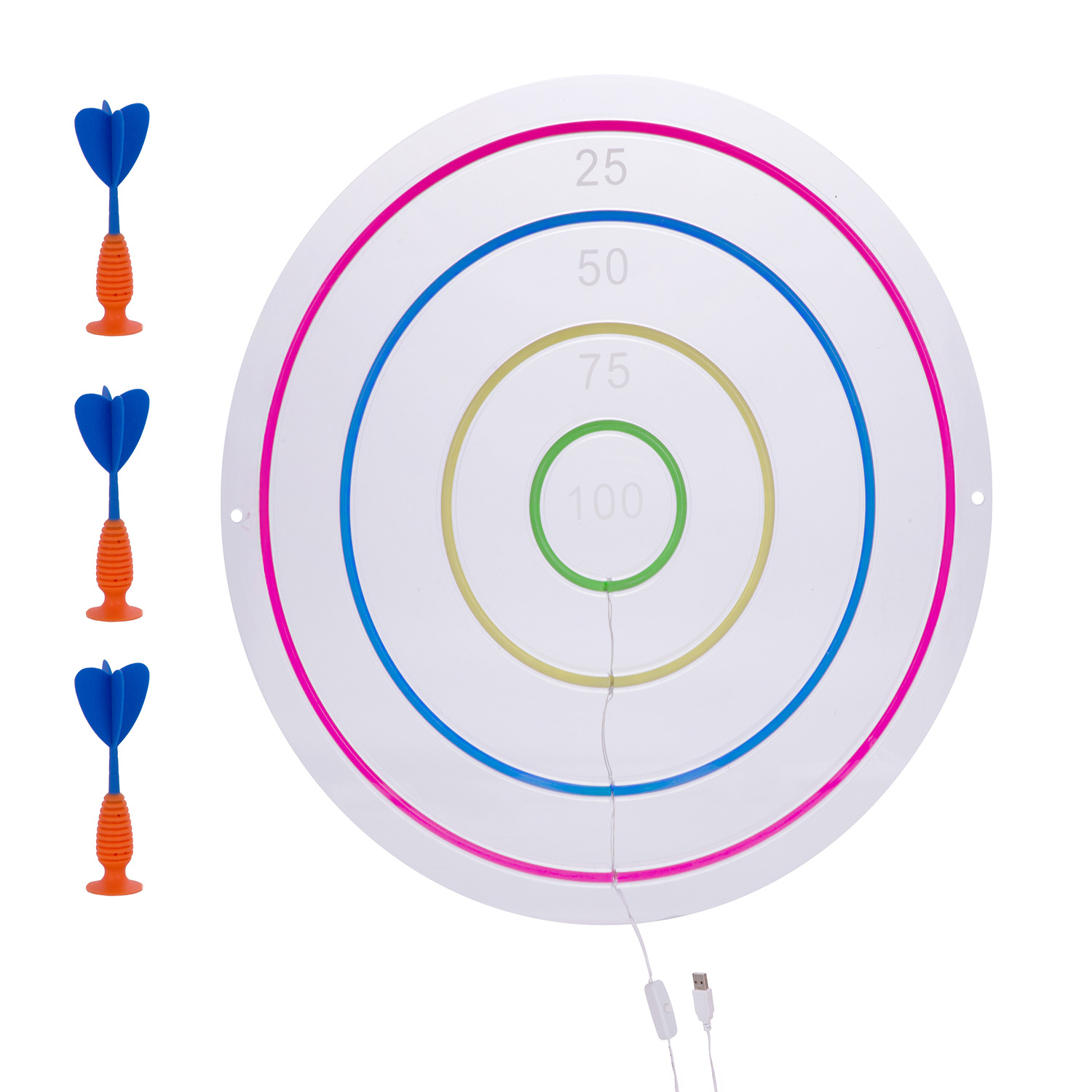 Gioco freccette neon 46 cm
